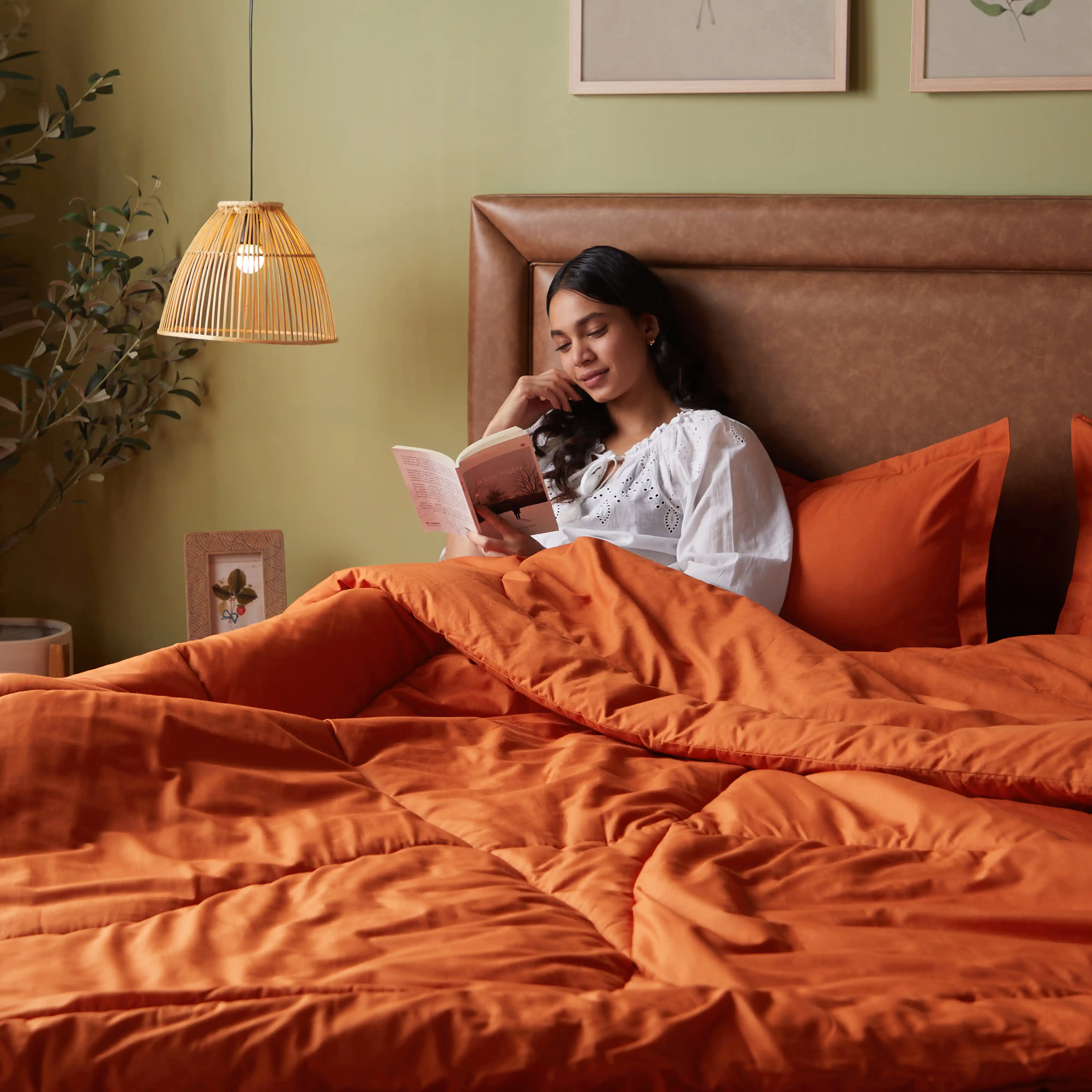 Paleto | Everyday Hues Cotton Solid Dyed 120GSM Comforter-Rust - Image 8
