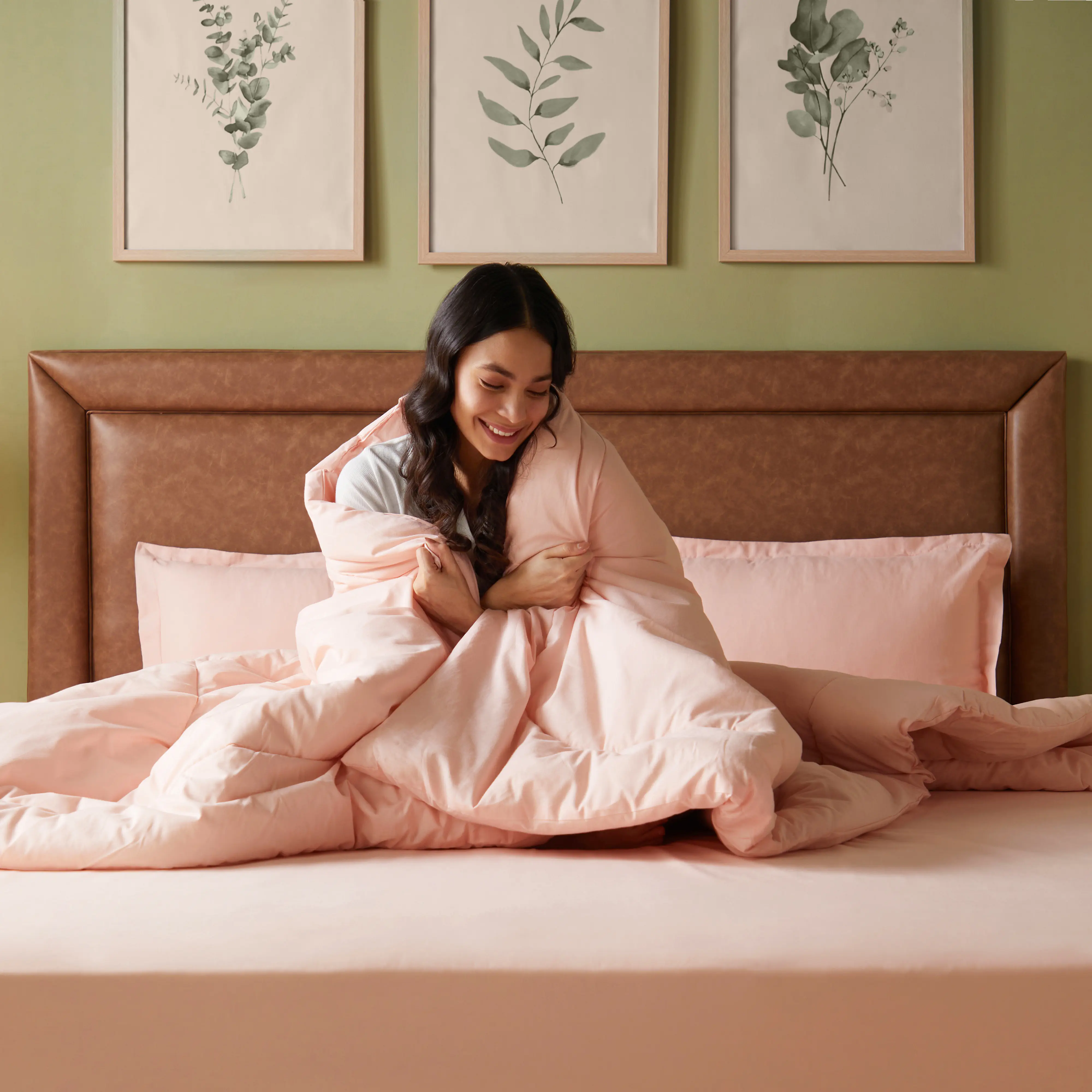 Paleto | Everyday Hues Cotton Solid Dyed 120GSM Comforter-Veiled Rose - Image 3