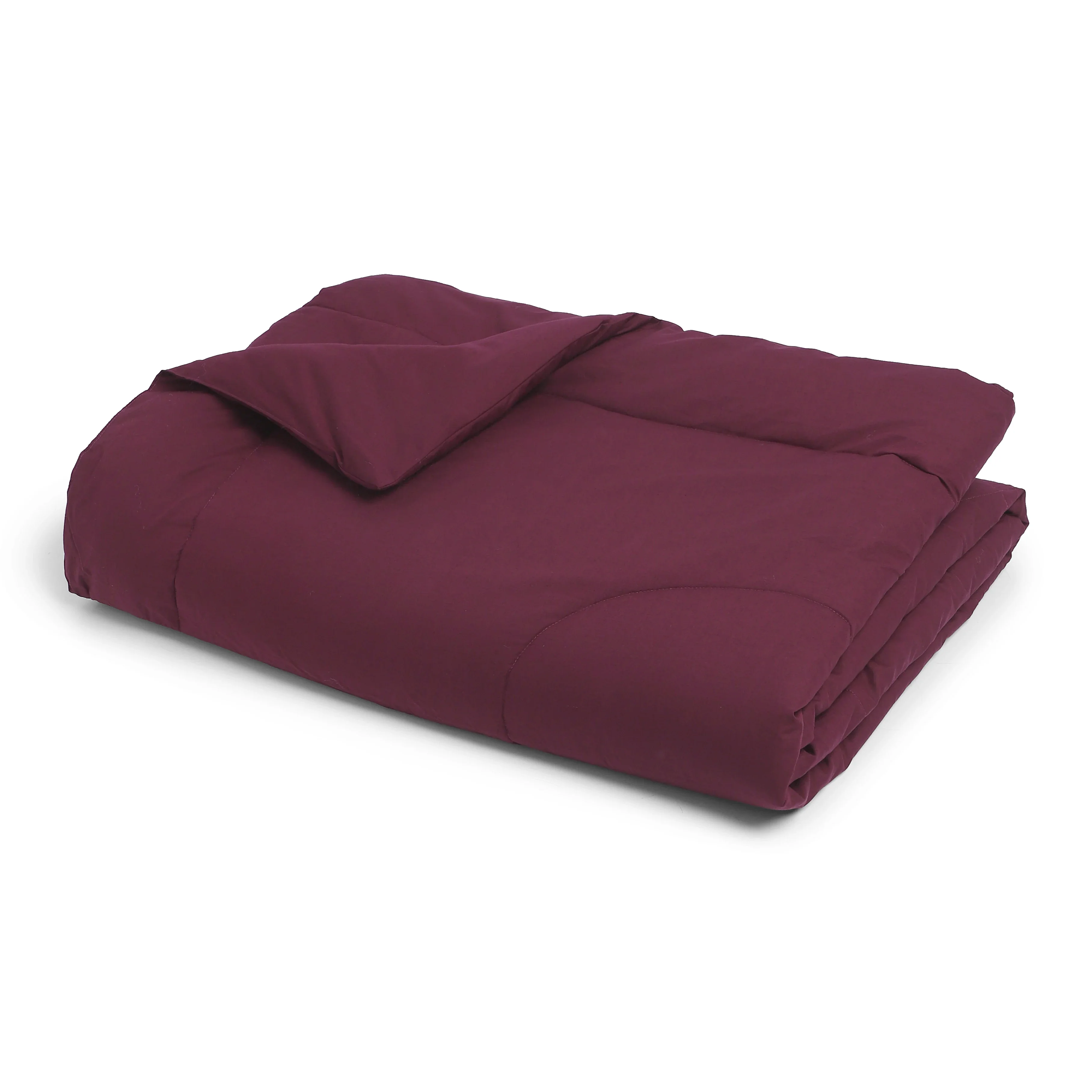 Paleto | Everyday Hues Cotton Solid Dyed 120GSM Comforter-Windsor Wine - Image 4