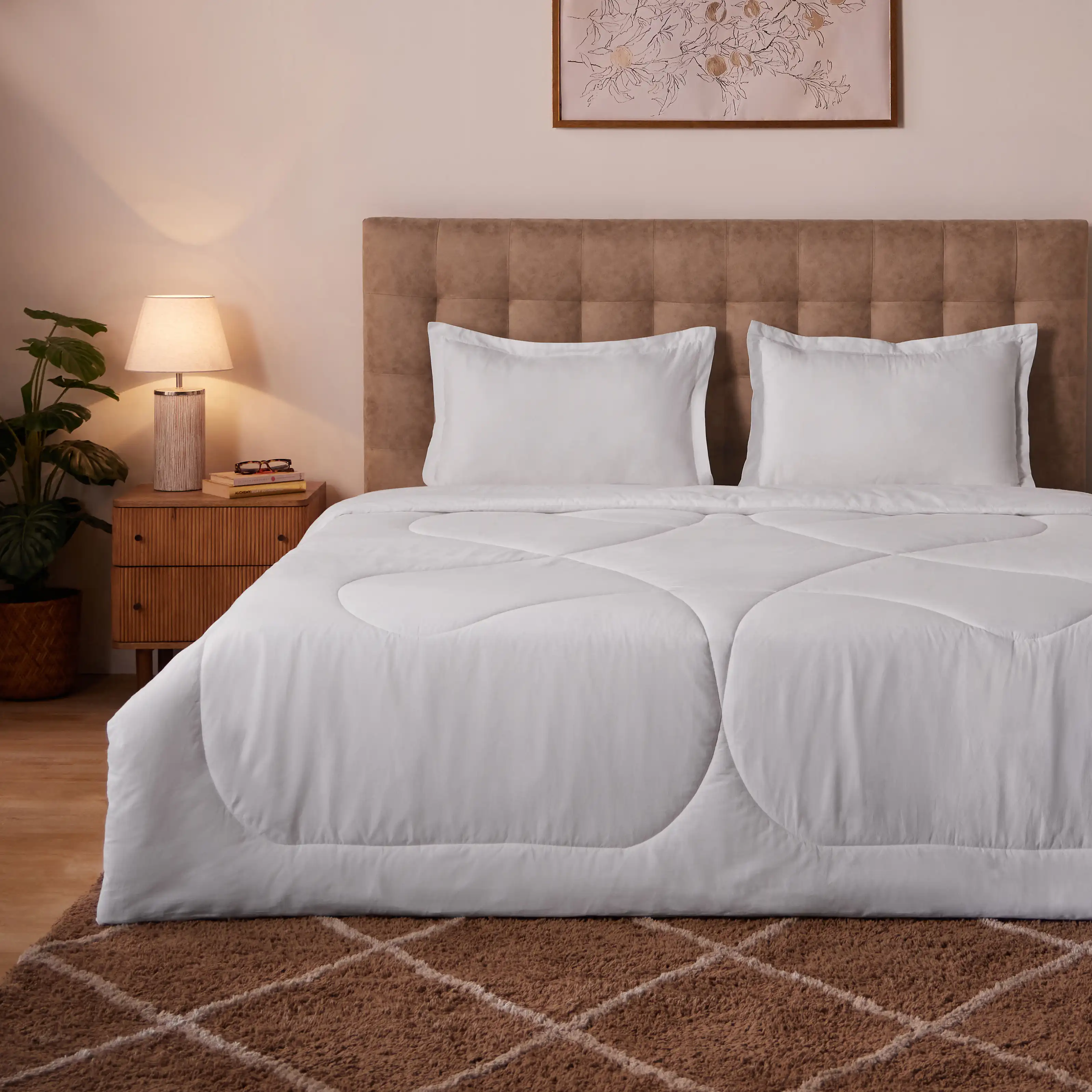 Paleto | Everyday Hues Cotton Solid Dyed 240GSM Comforter for Extra Warmth-White - Image 2