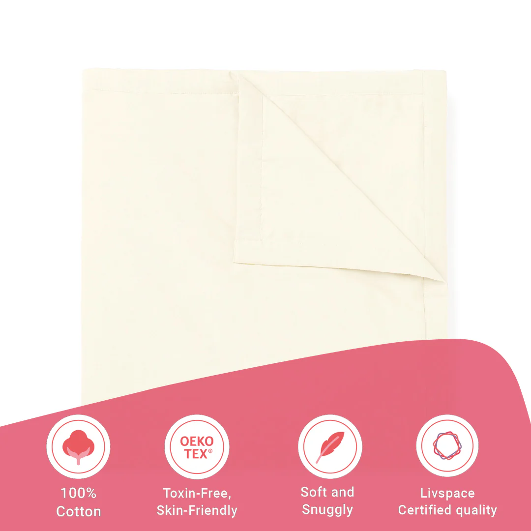 Paleto | Everyday Hues Cotton Solid Dyed Dohar with Super Soft Flannel Layering-Ivory - Image 11