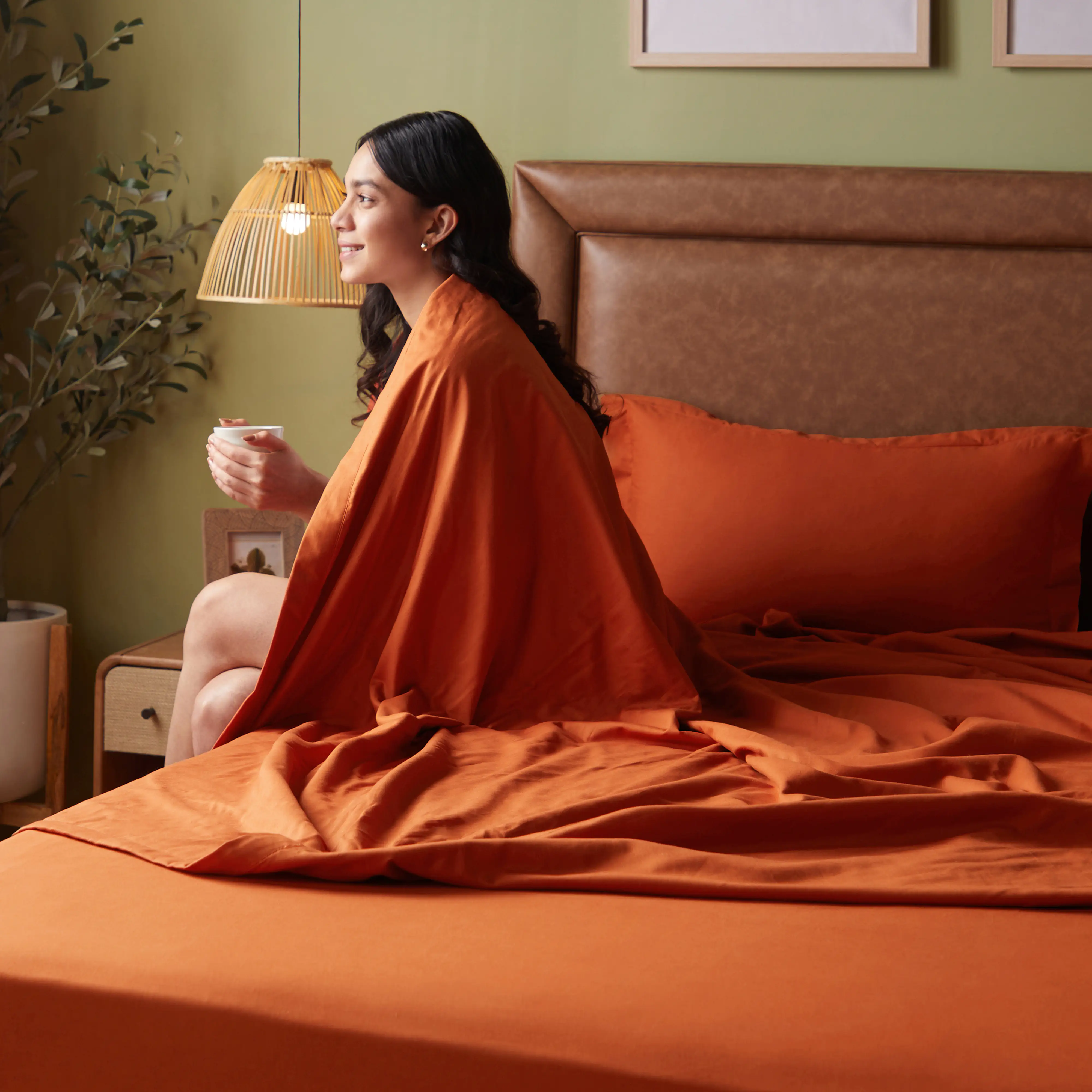 Paleto | Everyday Hues Cotton Solid Dyed Dohar with Super Soft Flannel Layering-Rust - Image 8