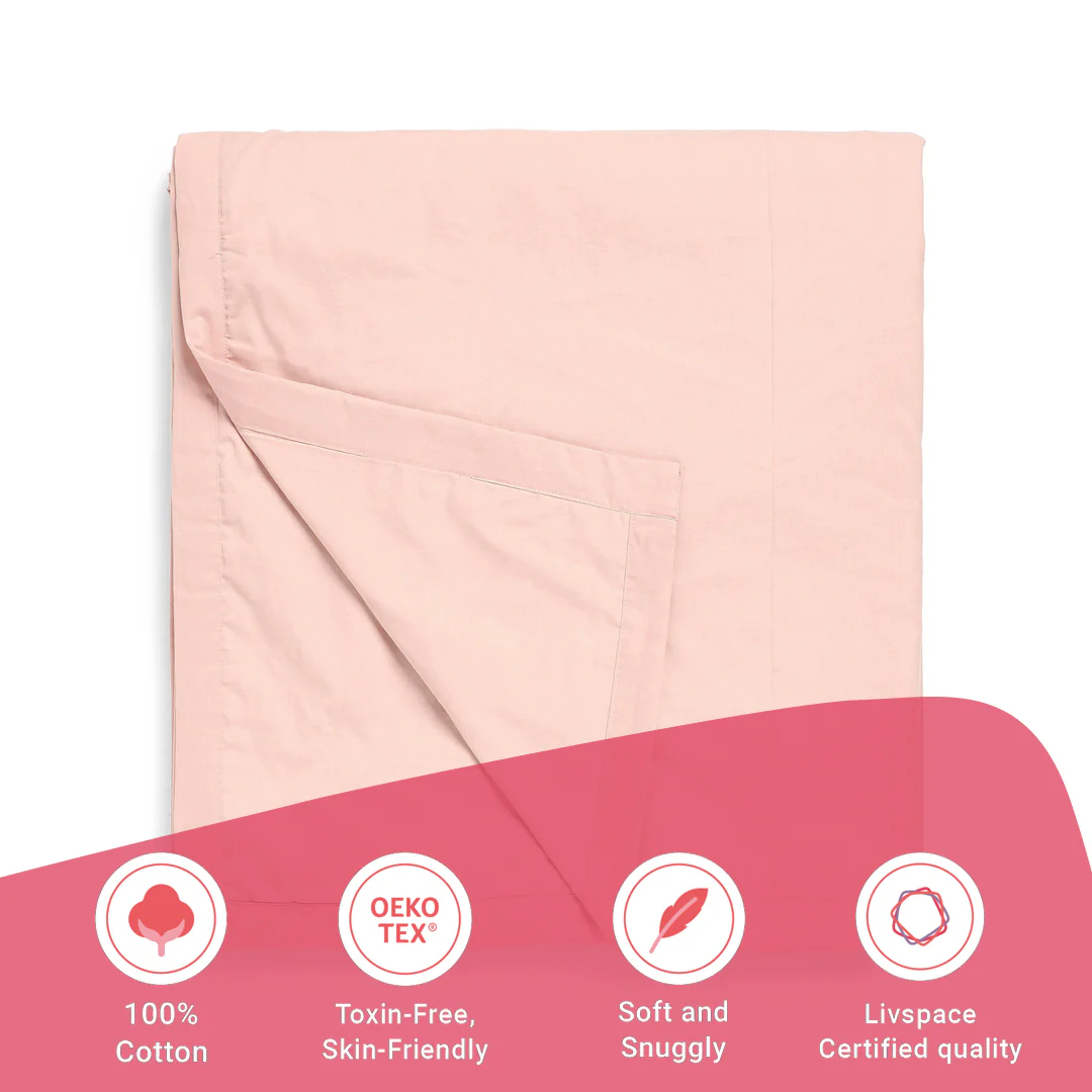 Paleto | Everyday Hues Cotton Solid Dyed Dohar with Super Soft Flannel Layering-Veiled Rose - Image 11