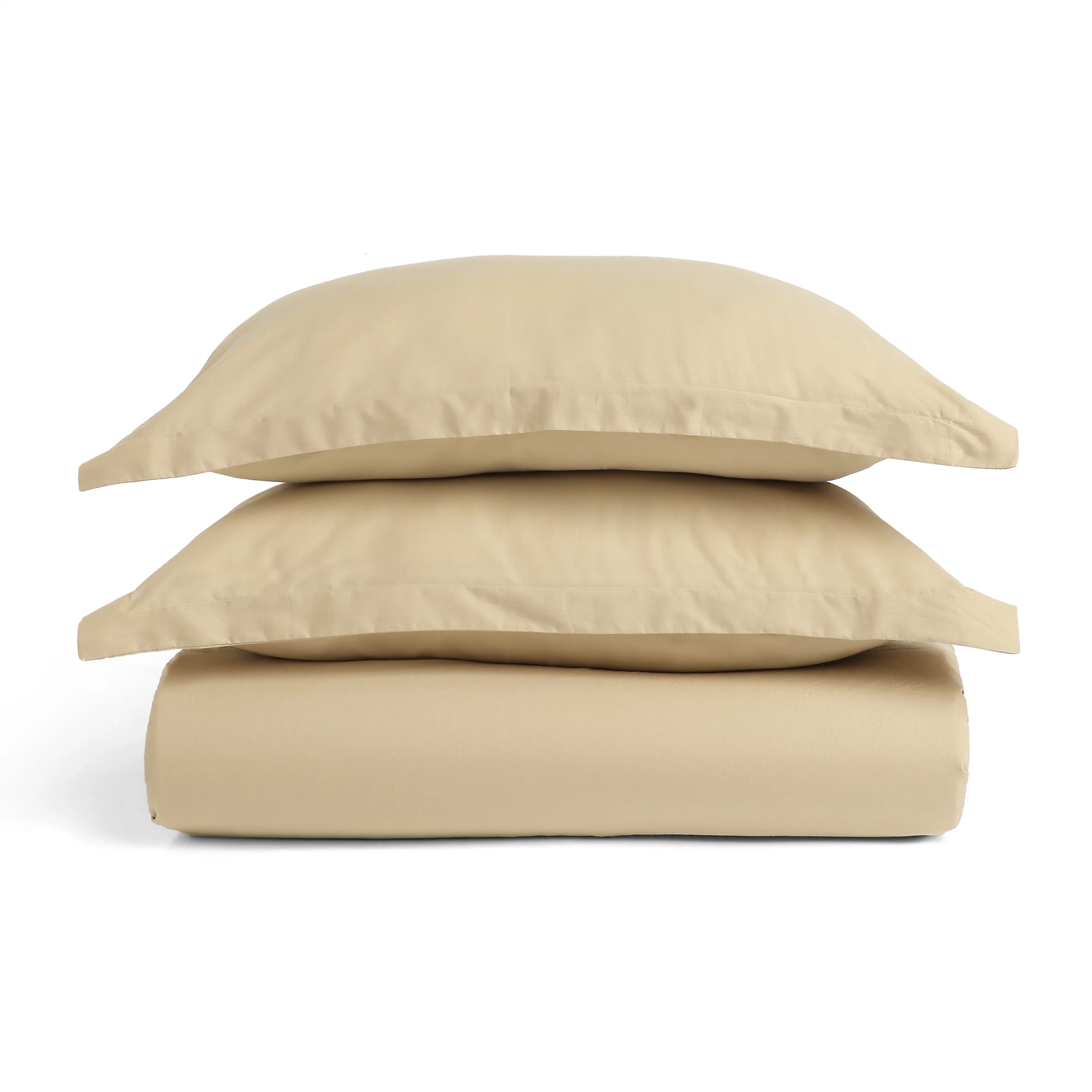 Paleto | Everyday Hues Solid Dyed Cotton Fitted Sheet Set-Beige - Image 5