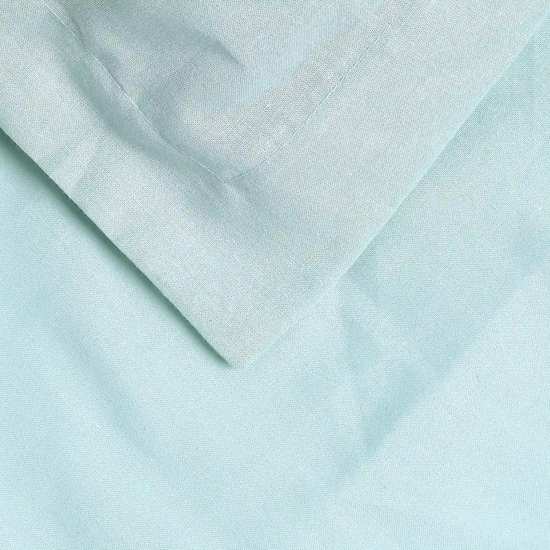 Paleto | Everyday Hues Solid Dyed Cotton Fitted Sheet Set-Blue Sky - Image 13