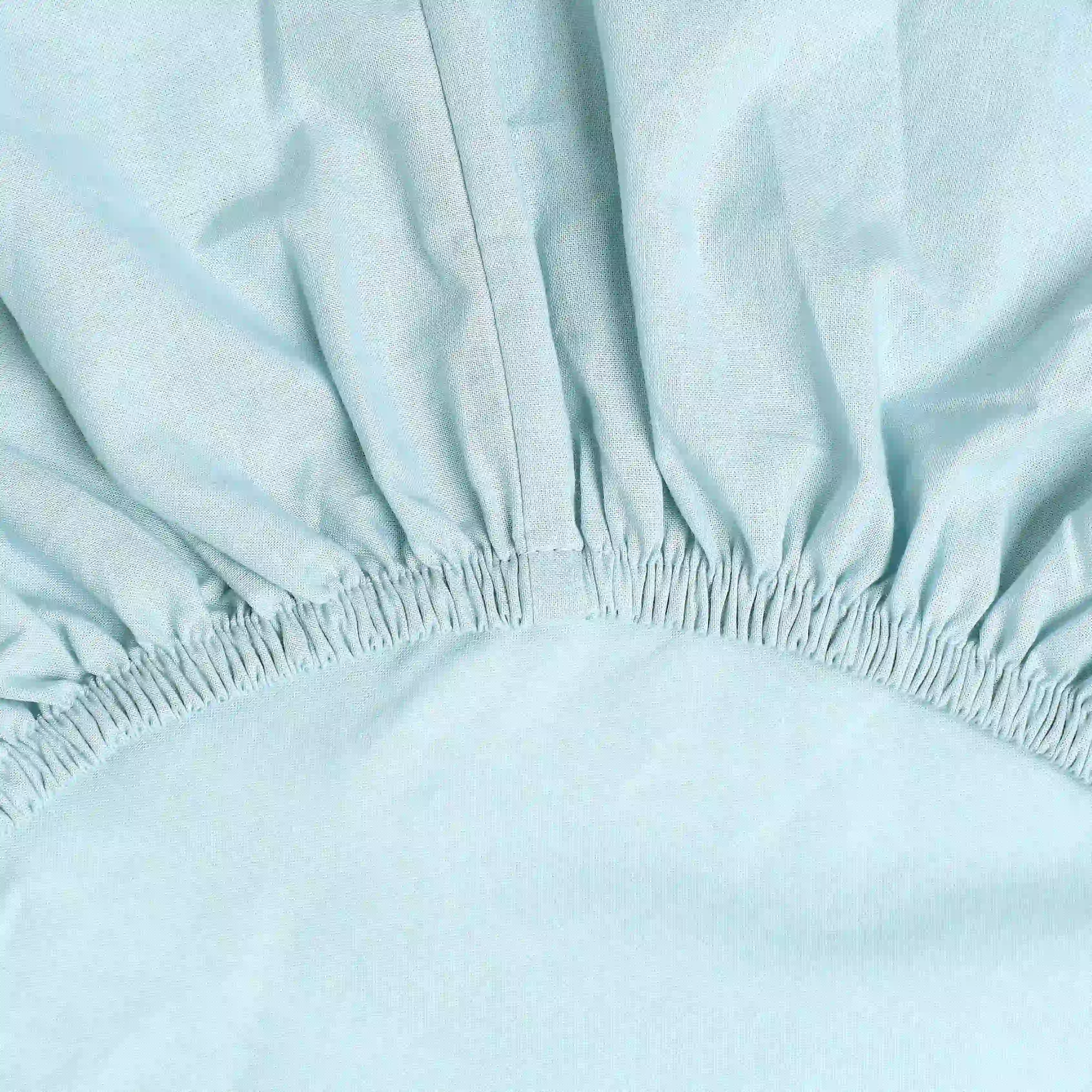 Paleto | Everyday Hues Solid Dyed Cotton Fitted Sheet Set-Blue Sky - Image 7