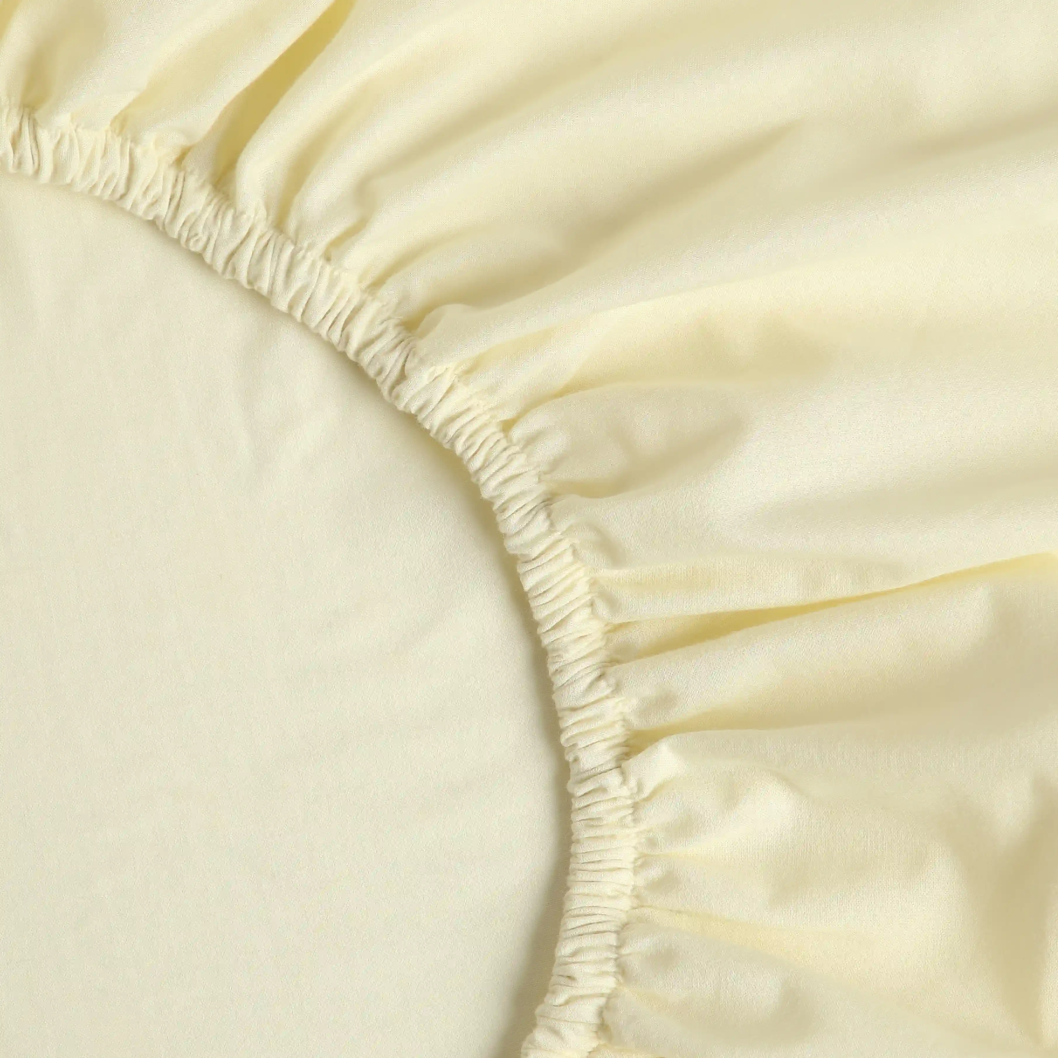 Paleto | Everyday Hues Solid Dyed Cotton Fitted Sheet Set-Ivory - Image 7