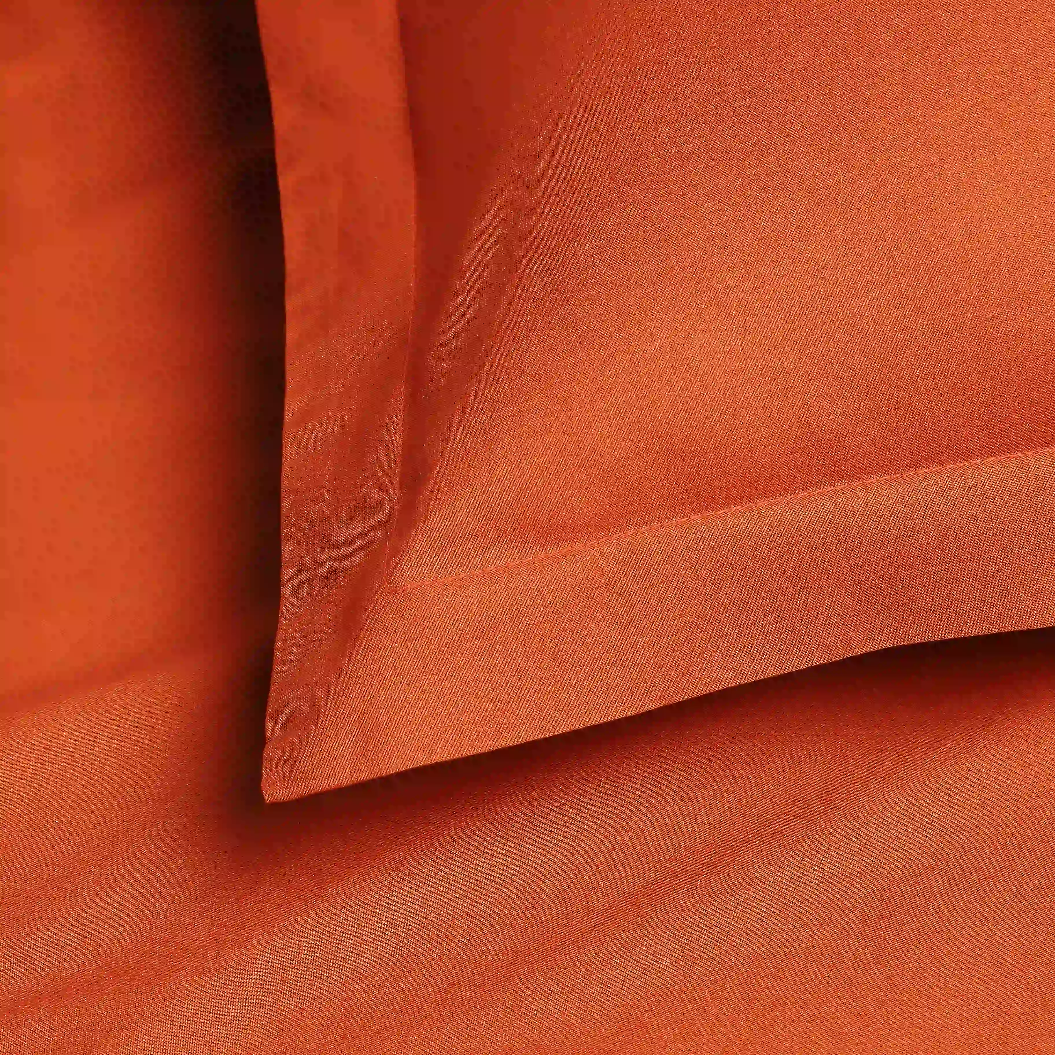 Paleto | Everyday Hues Solid Dyed Cotton Fitted Sheet Set-Rust - Image 13