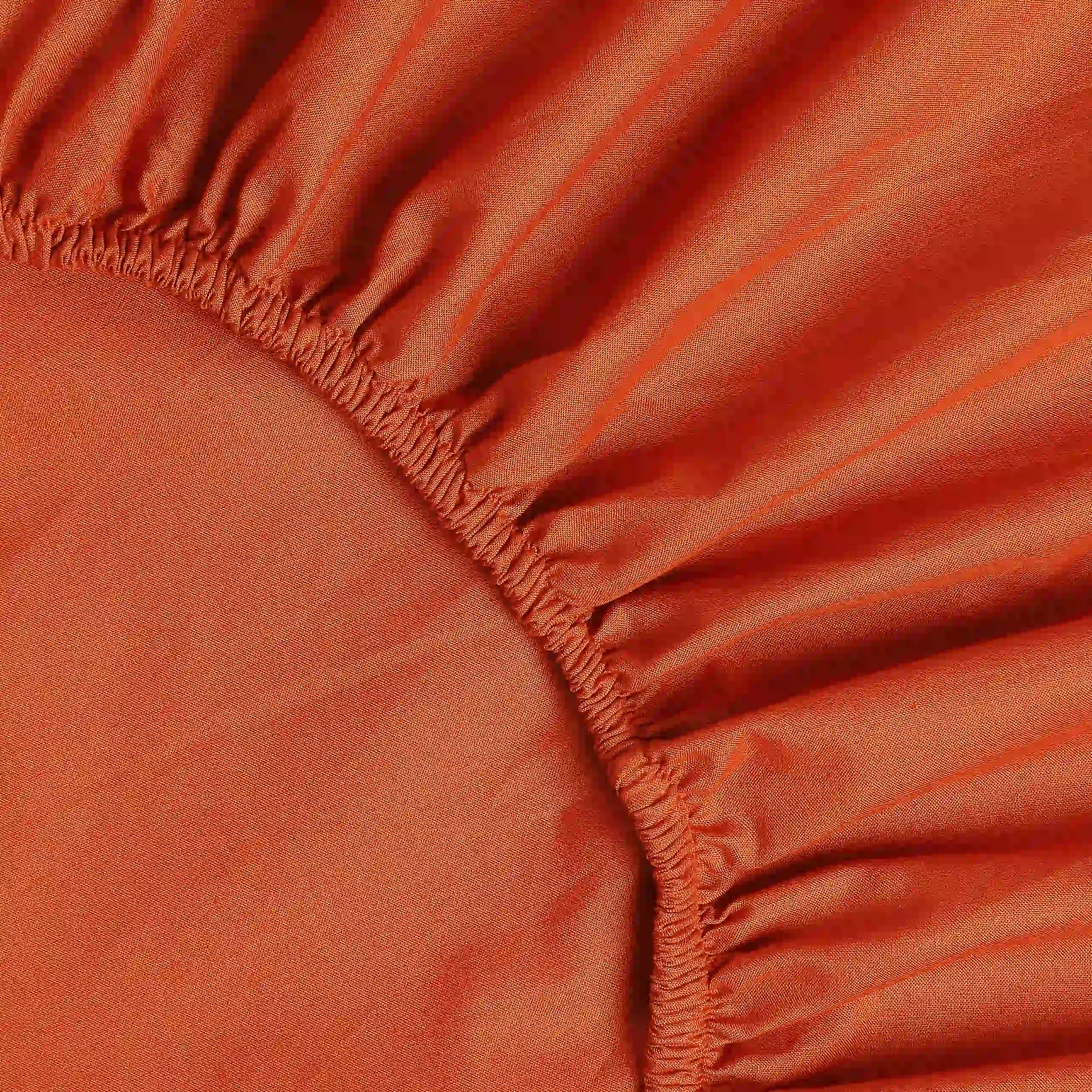 Paleto | Everyday Hues Solid Dyed Cotton Fitted Sheet Set-Rust - Image 14