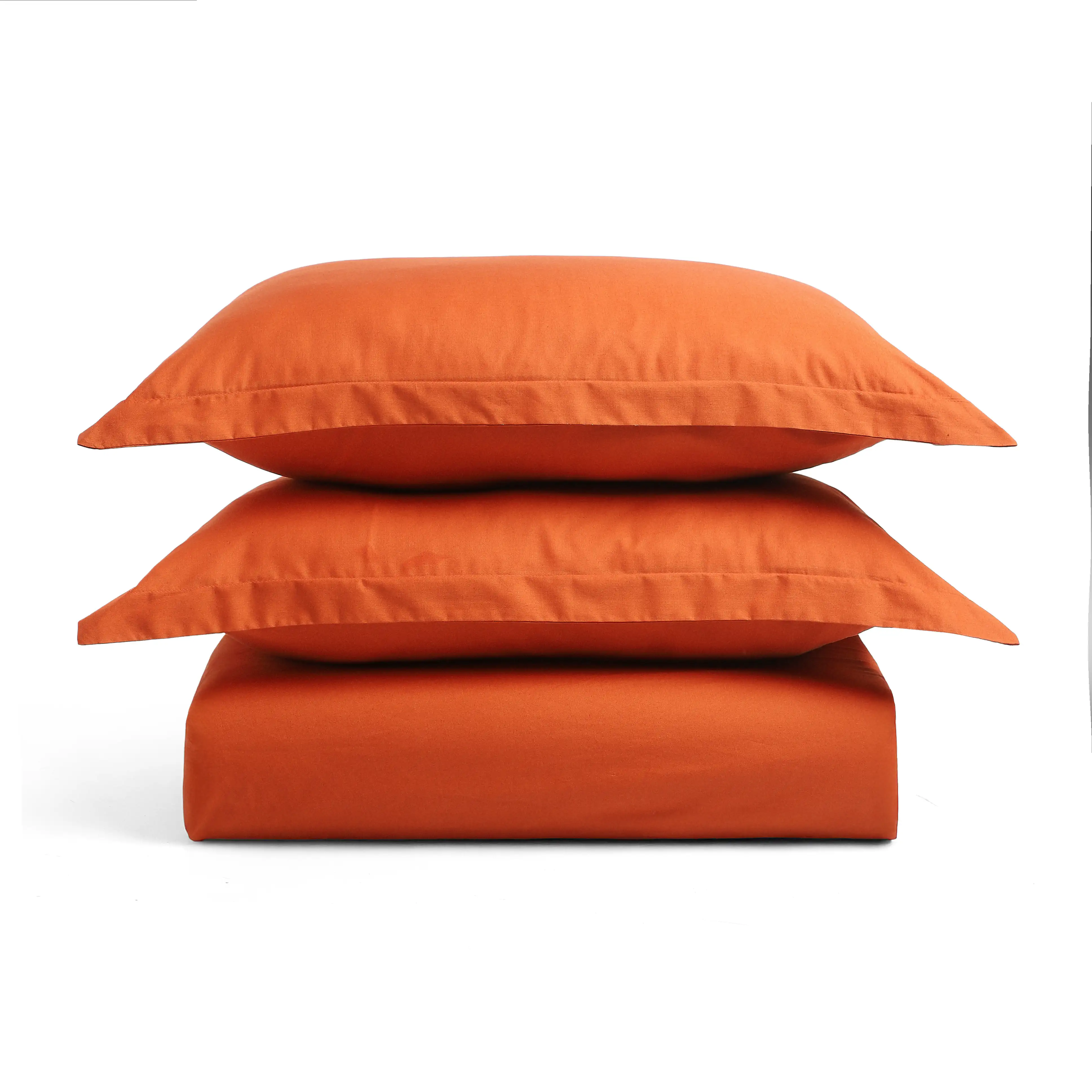 Paleto | Everyday Hues Solid Dyed Cotton Fitted Sheet Set-Rust - Image 5