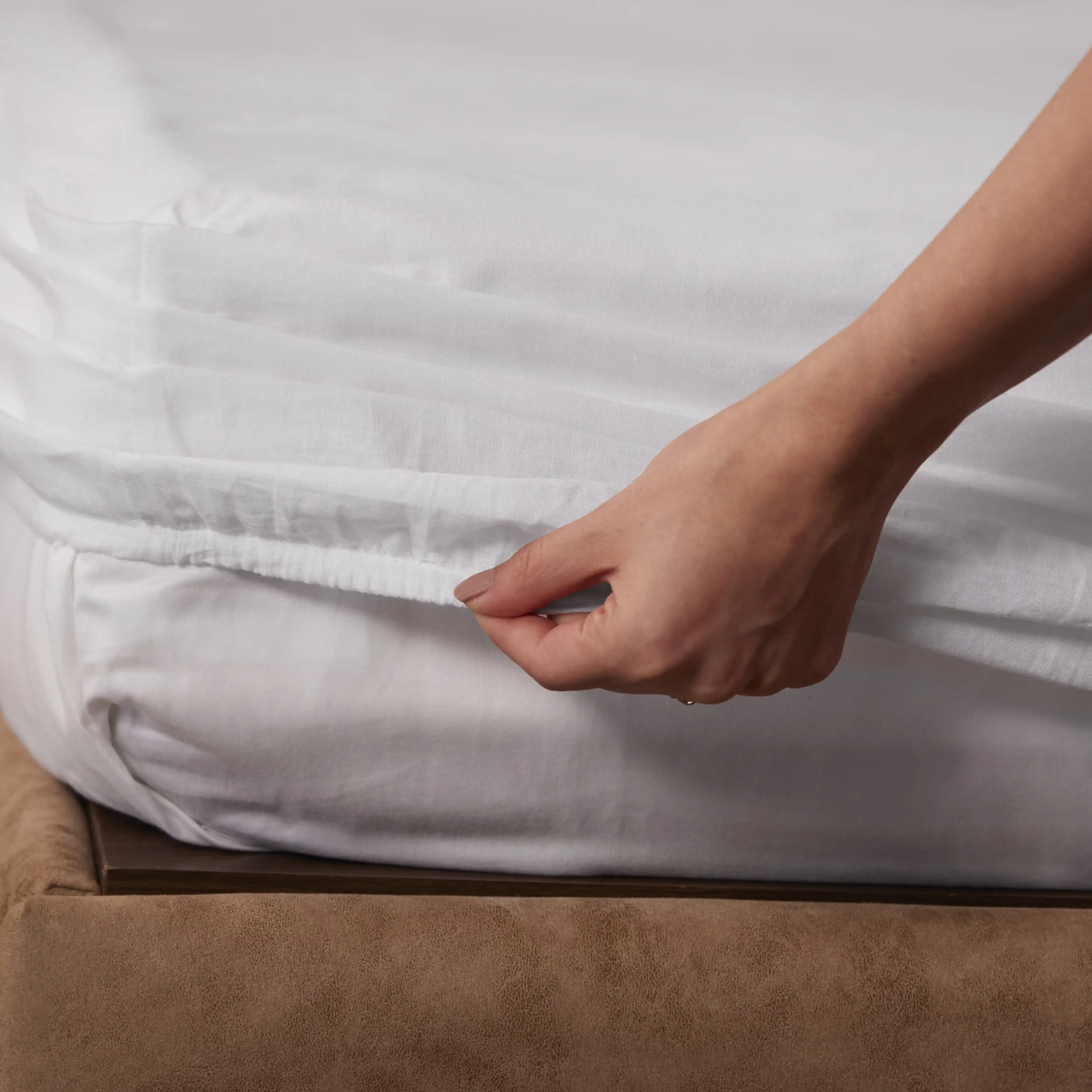 Paleto | Everyday Hues Solid Dyed Cotton Fitted Sheet Set-White - Image 11