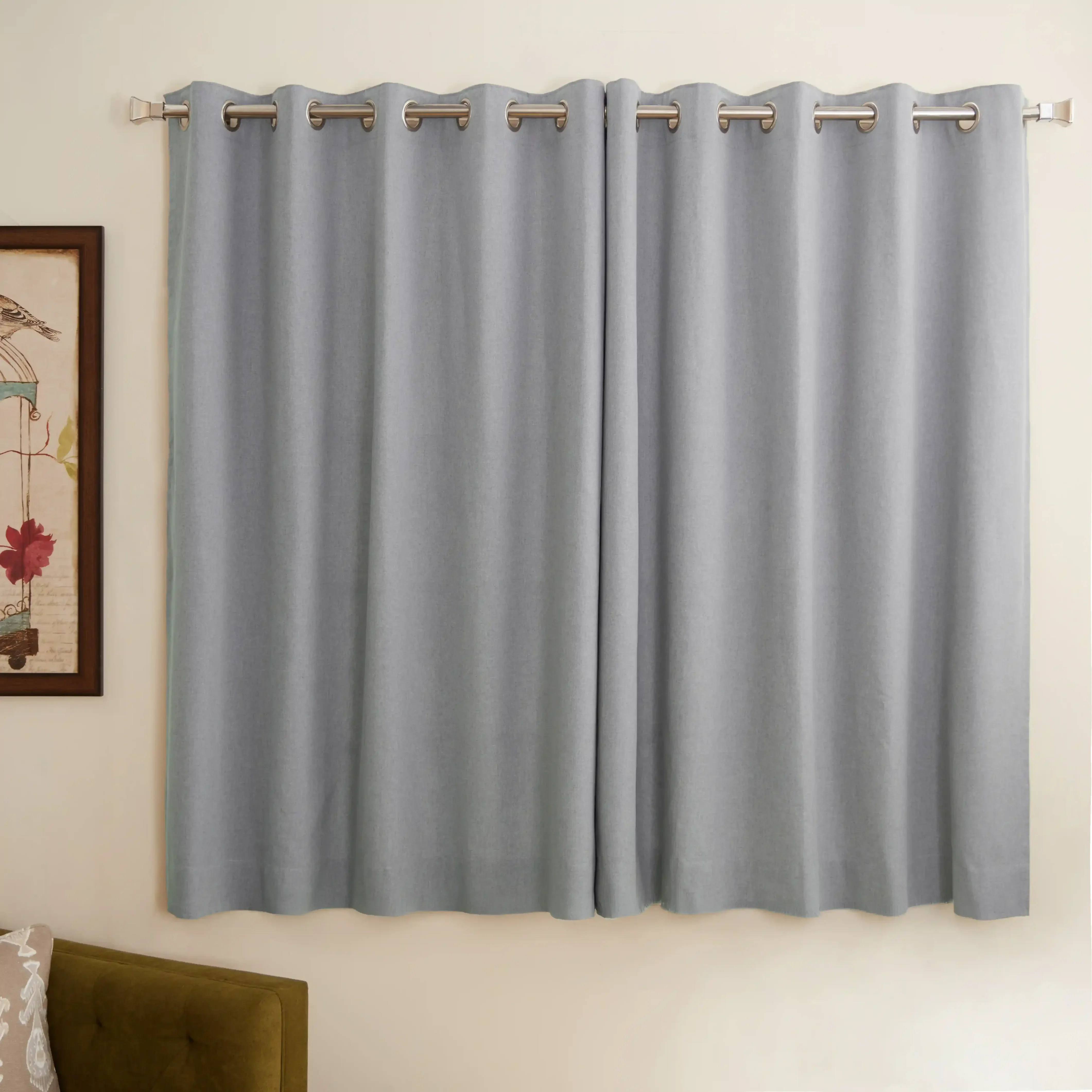 Pelushe Set Of 2 100% Cotton Solid Readymade Curtains | Everyday Hues - Image 77