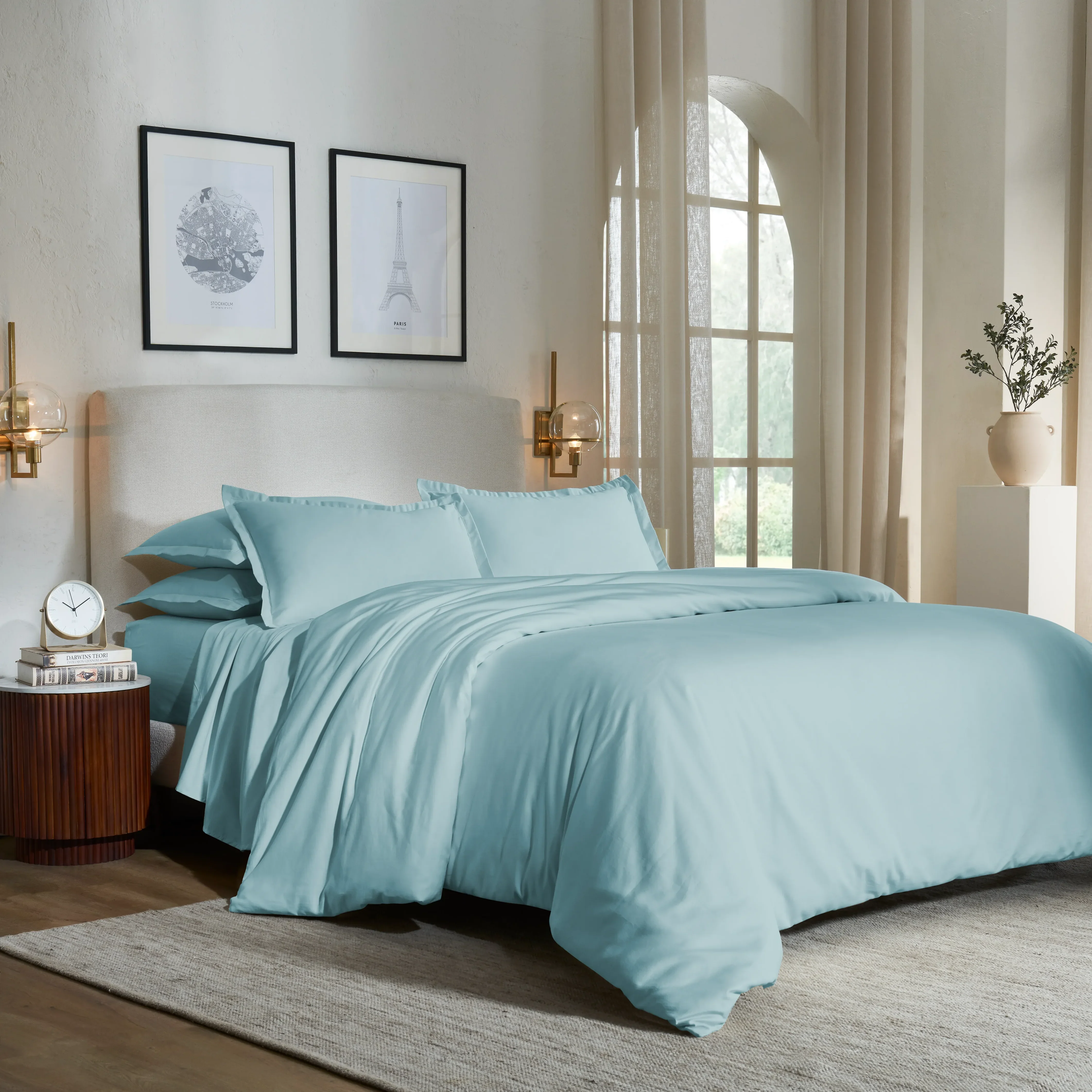 Pelushe | 800TC Long Staple Cotton Luxurious Super Soft Fitted Sheet Set | Pillow Cover with Merrow Hem Treatment - Image 31