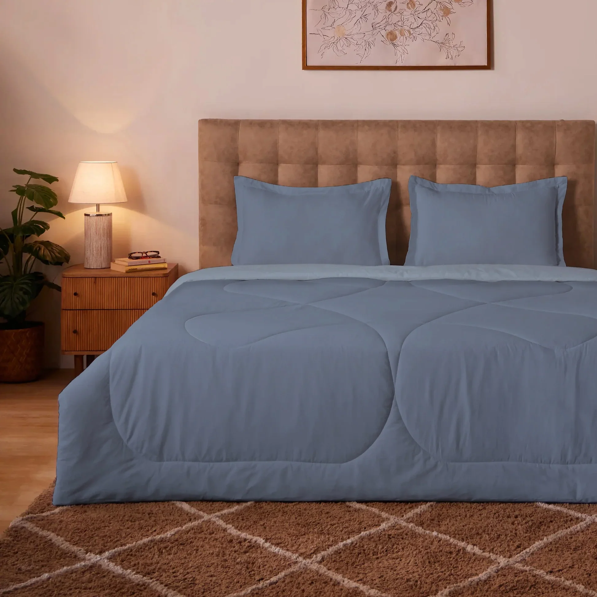 Plumelle | All Season 150 GSM Reversible Comforter - Infinity Blue - Image 2