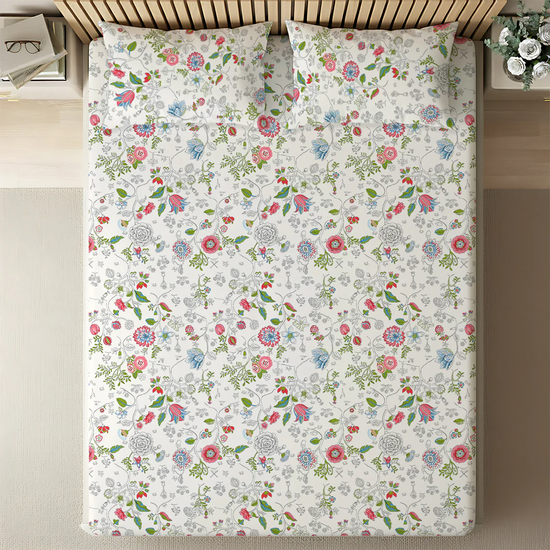 Pure Nest Printed Bedsheet Set - Image 152