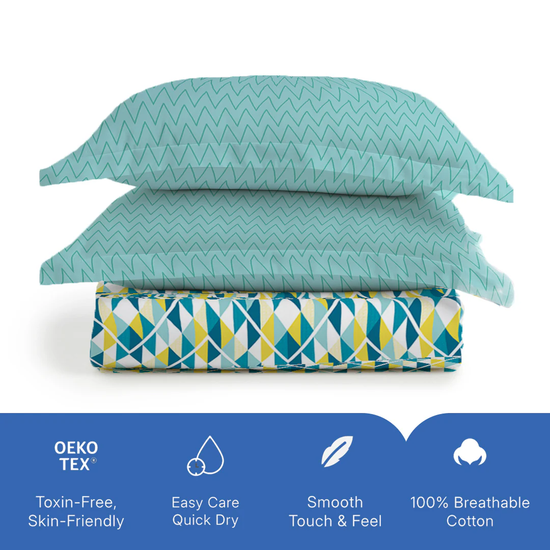 Pure Nest Printed Bedsheet Set - Image 34