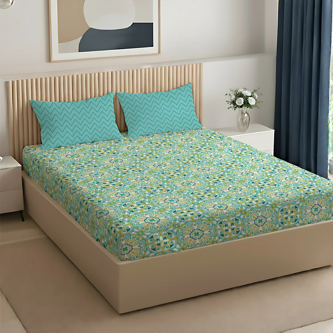 Pure Nest Printed Bedsheet Set - Image 55