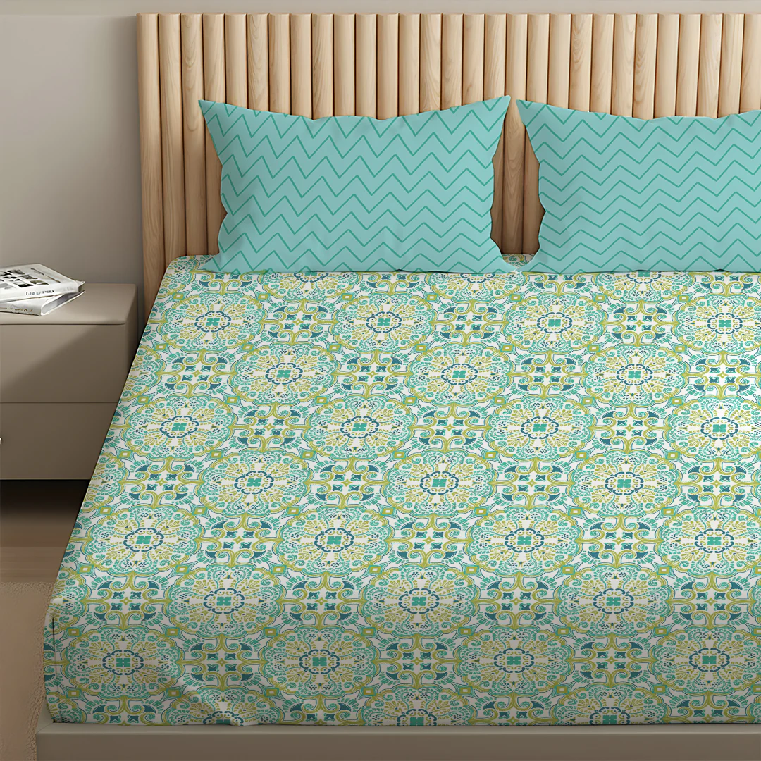 Pure Nest Printed Bedsheet Set - Image 73