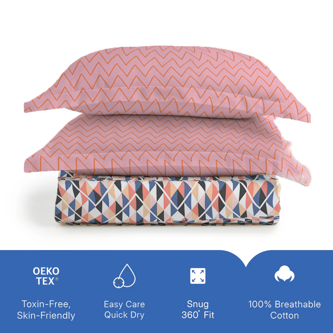 Pure Nest Printed Fitted Sheet Set - Image 131