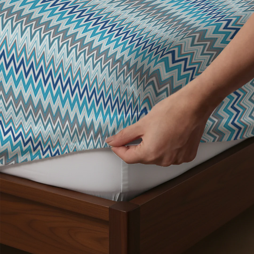 Pure Nest Printed Fitted Sheet Set - Image 166