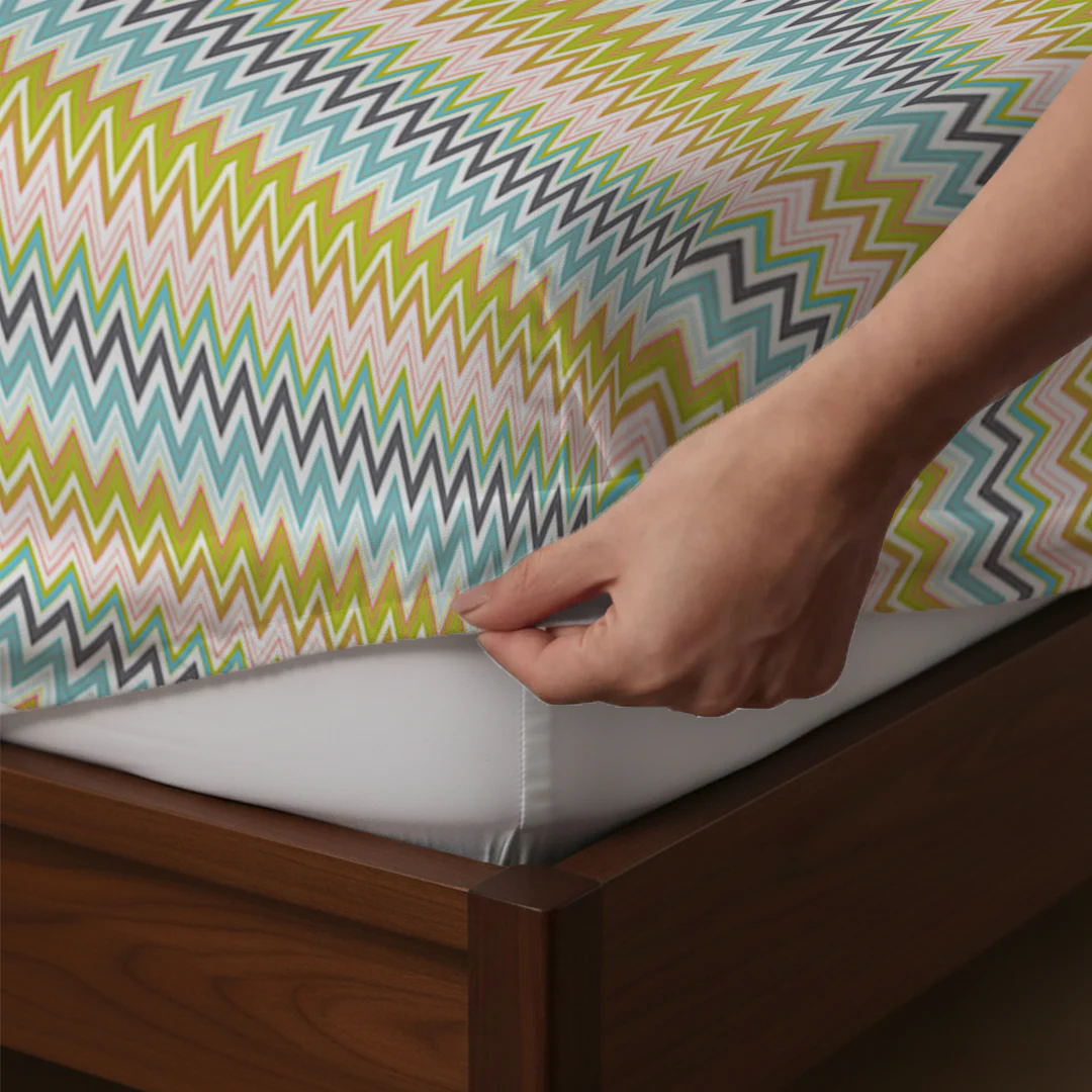 Pure Nest Printed Fitted Sheet Set - Image 173