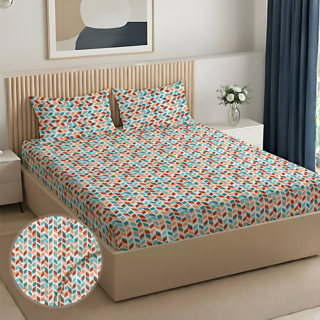 Pure Nest Printed Fitted Sheet Set - Image 177