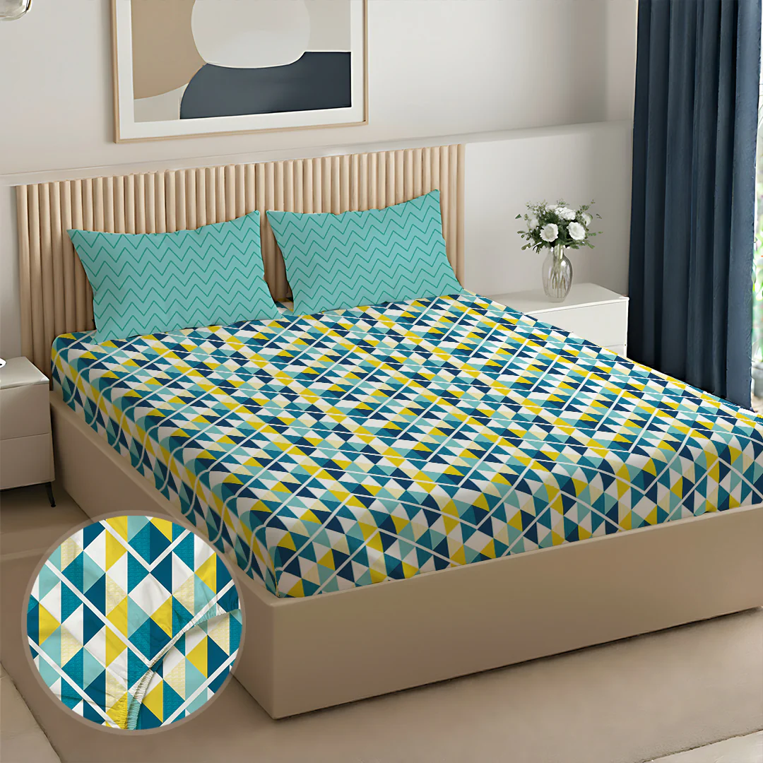 Pure Nest Printed Fitted Sheet Set - Image 178