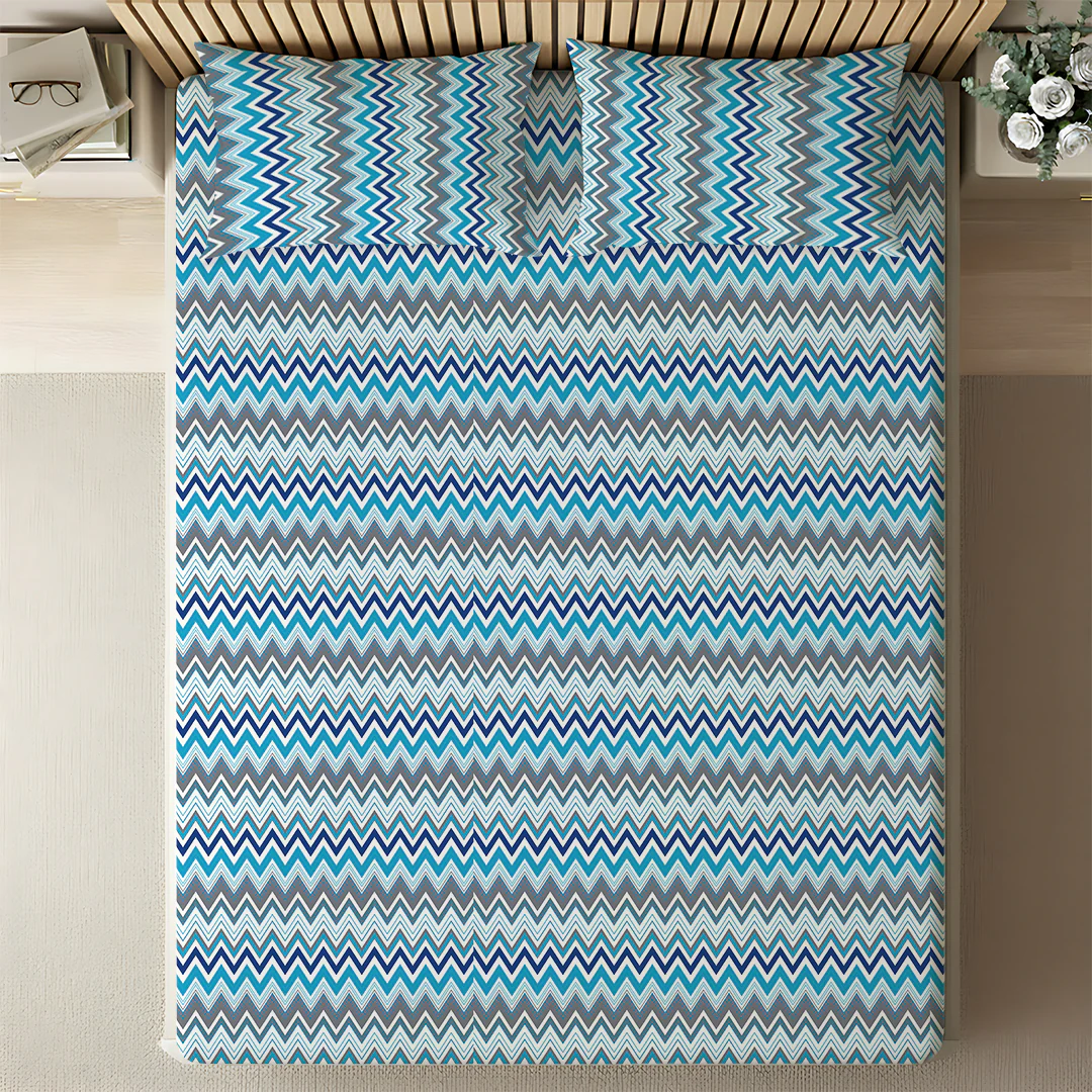Pure Nest Printed Fitted Sheet Set - Image 184