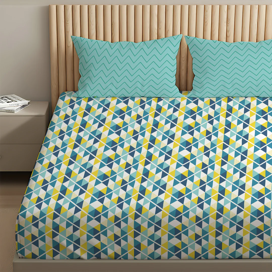 Pure Nest Printed Fitted Sheet Set - Image 2