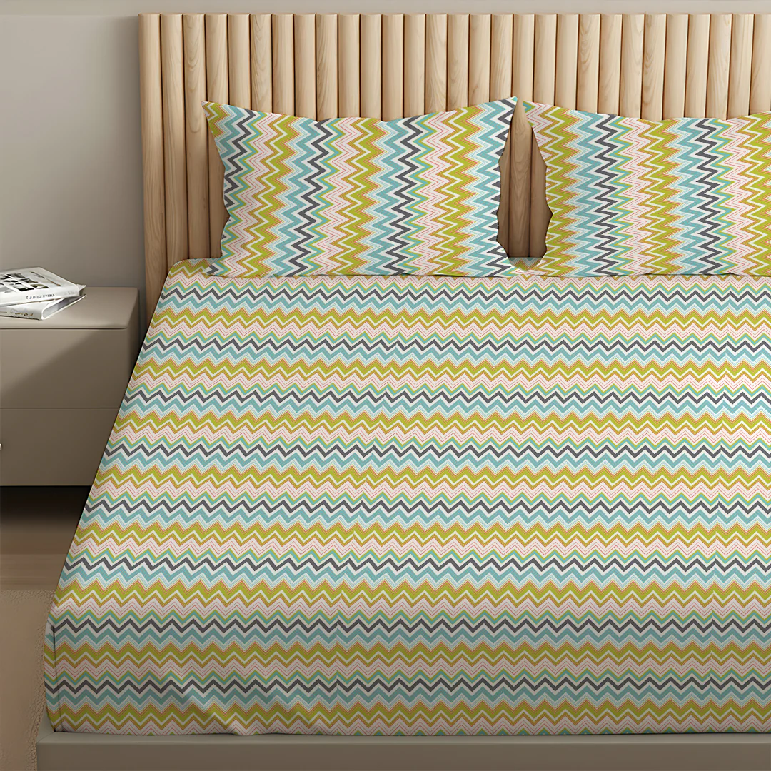 Pure Nest Printed Fitted Sheet Set - Image 200