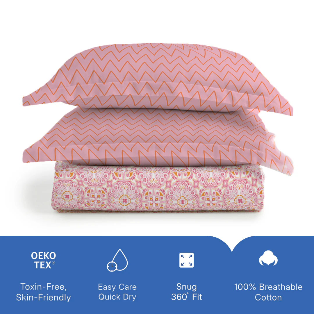 Pure Nest Printed Fitted Sheet Set - Image 34