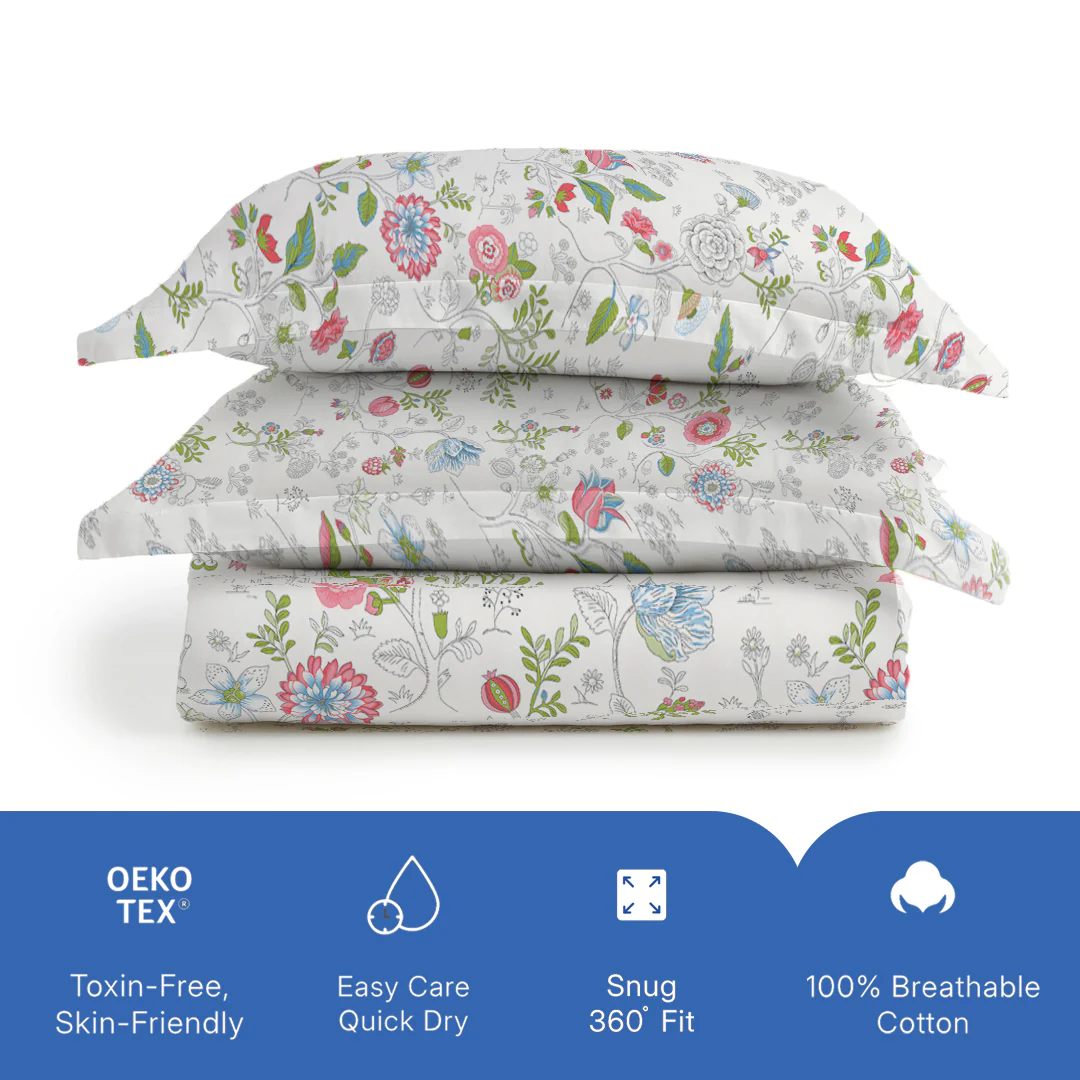 Pure Nest Printed Fitted Sheet Set - Image 38