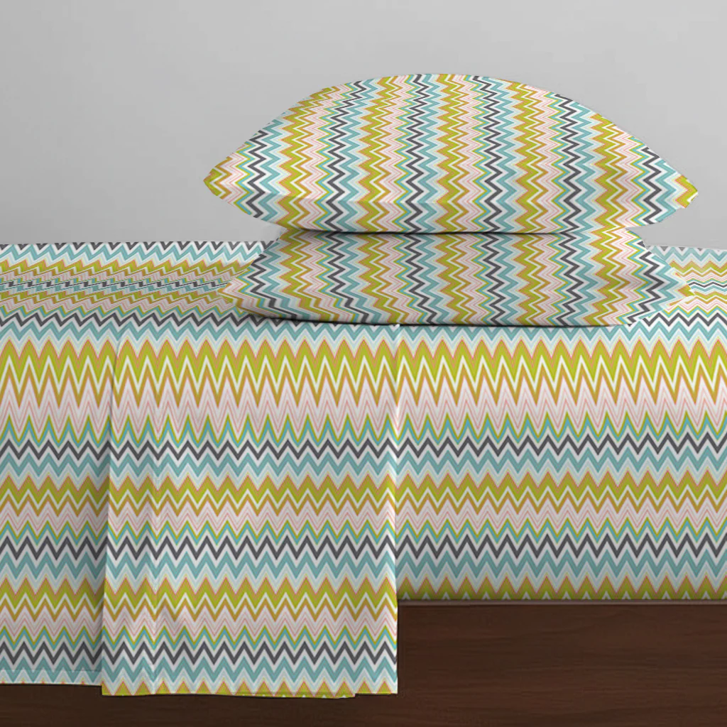 Pure Nest Printed Fitted Sheet Set - Image 44