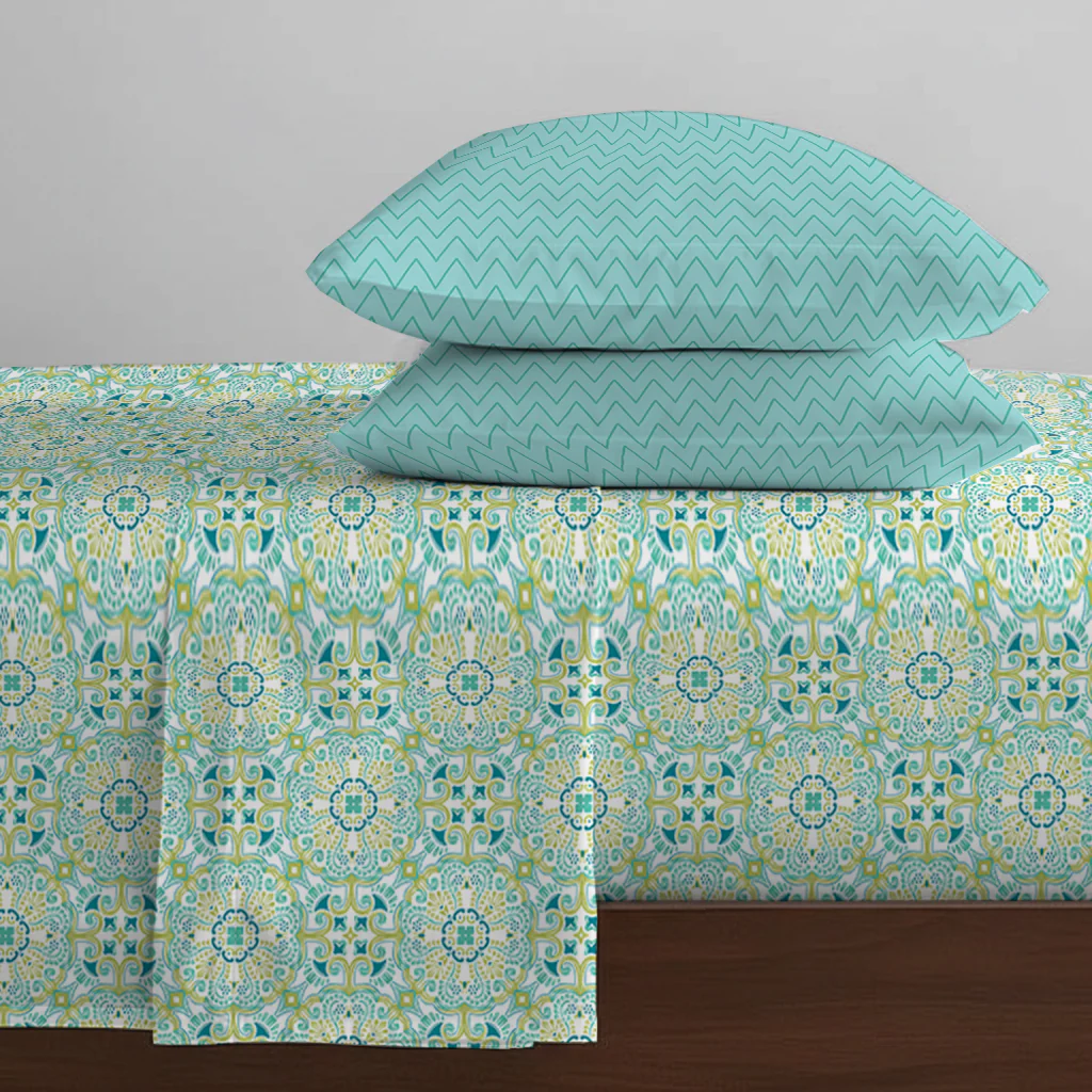 Pure Nest Printed Fitted Sheet Set - Image 46