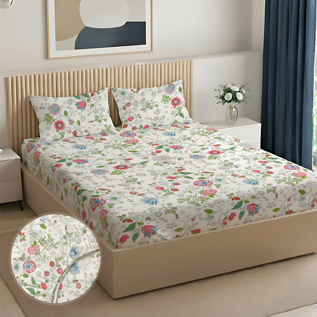 Pure Nest Printed Fitted Sheet Set - Image 83