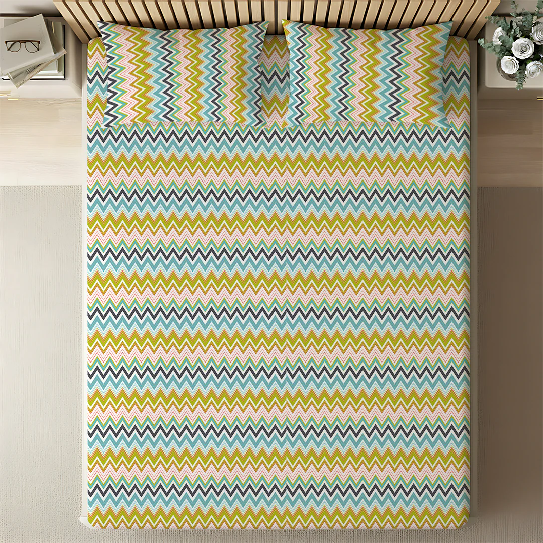 Pure Nest Printed Fitted Sheet Set - Image 89