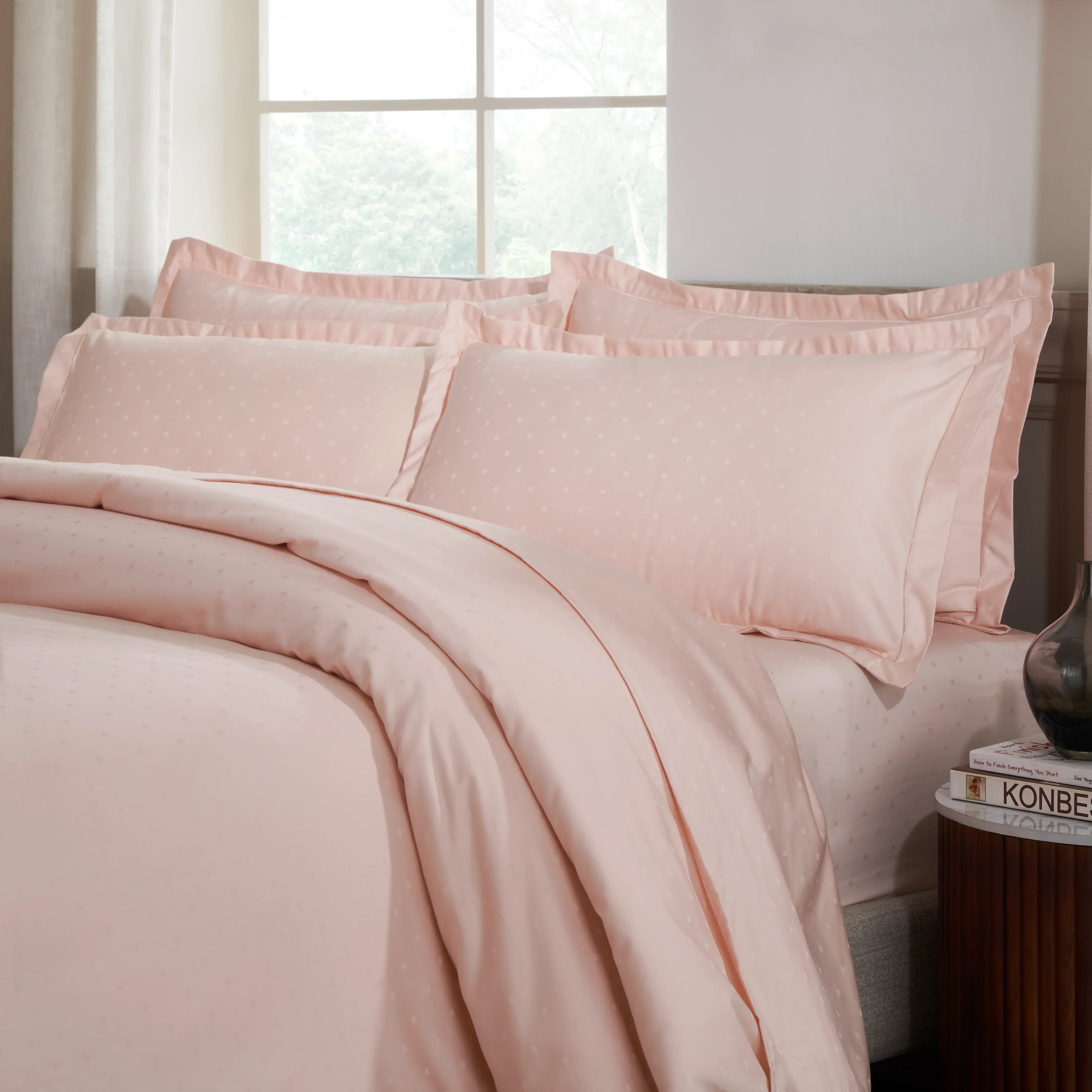Ricaso | 1000TC Egyptian Cotton Swiss Dot Super Soft Bedsheet Set | Pillow Cover with Merrow Hem Treatment - Image 21