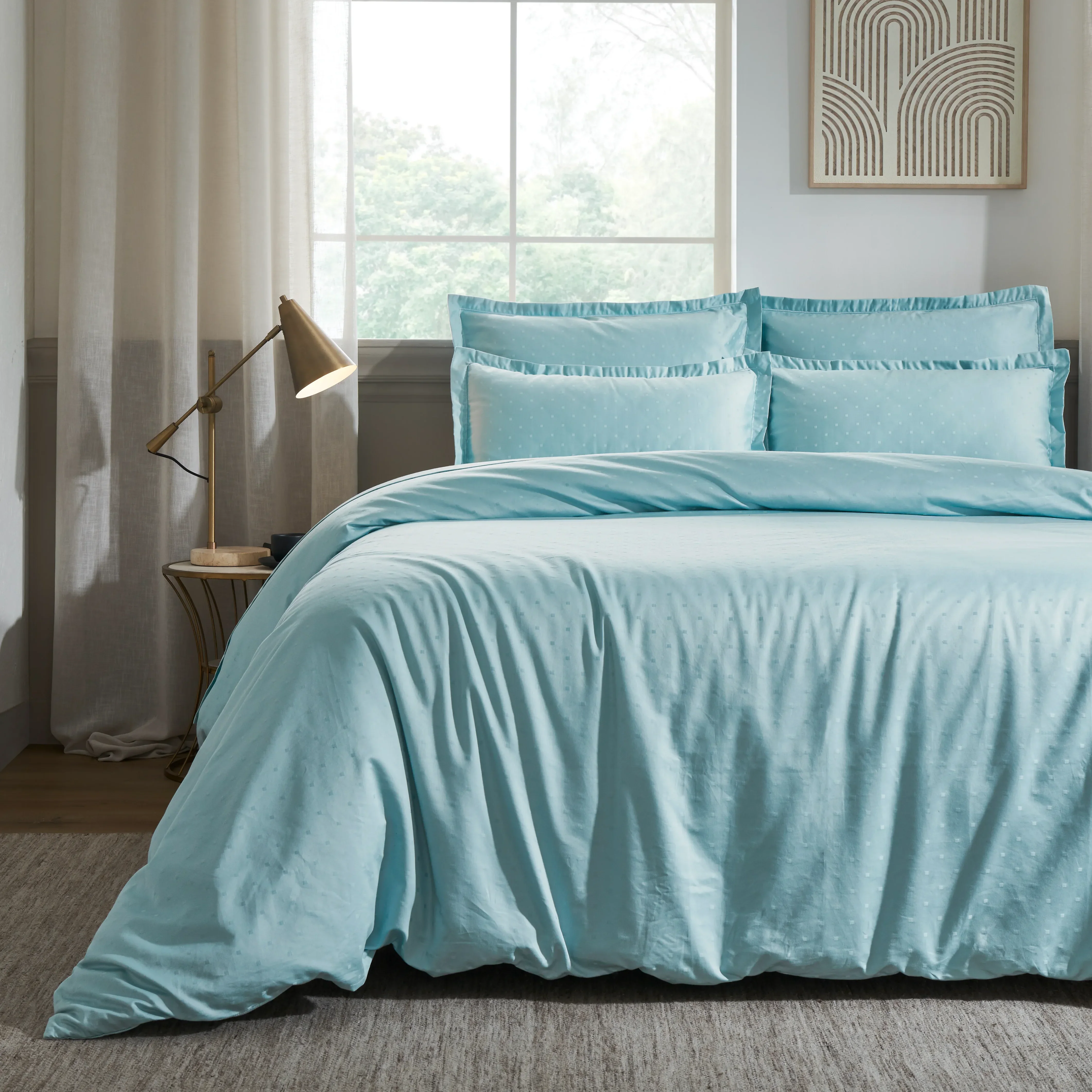 Ricaso | 1000TC Egyptian Cotton Swiss Dot Super Soft Bedsheet Set | Pillow Cover with Merrow Hem Treatment - Image 27