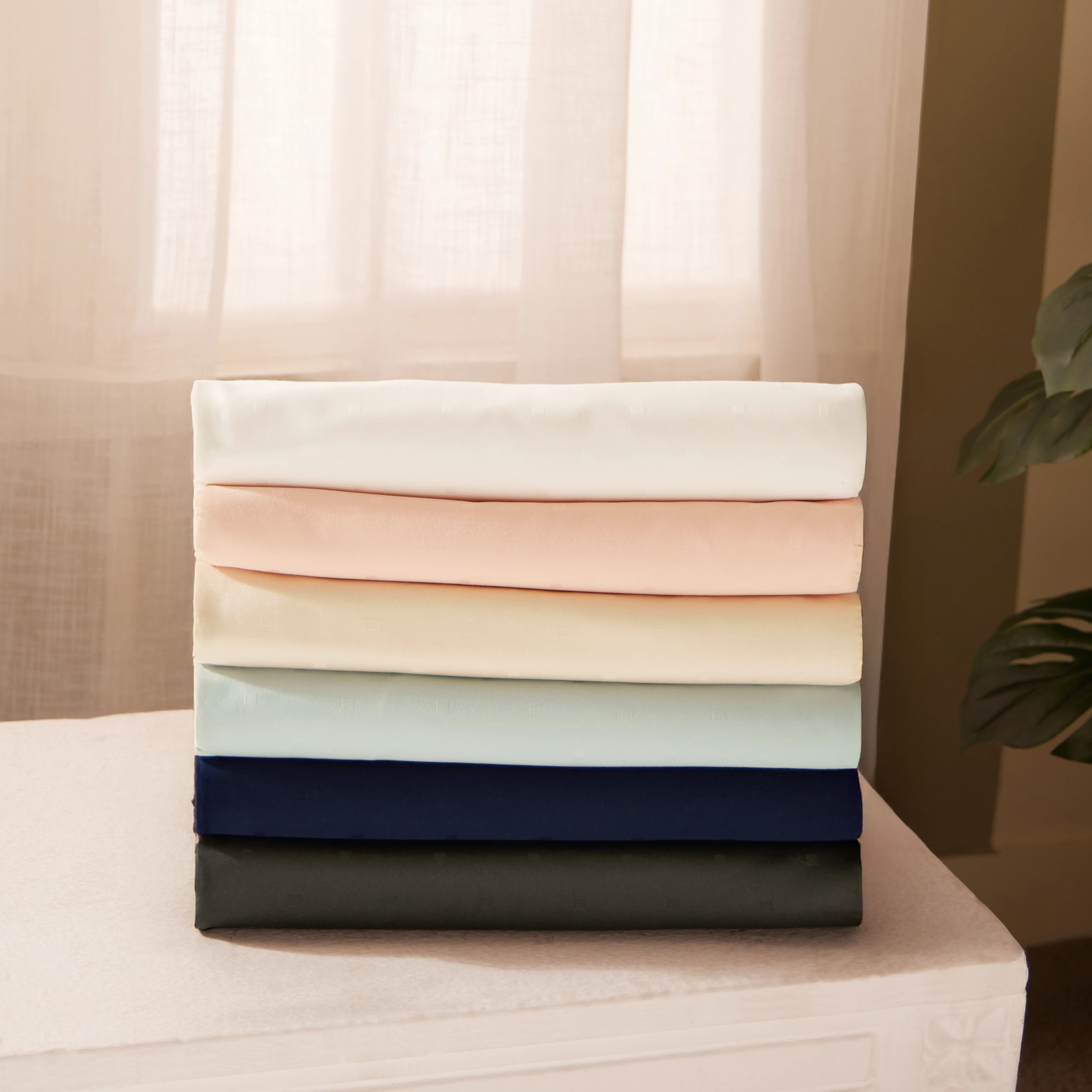 Ricaso | 1000TC Egyptian Cotton Swiss Dot Super Soft Bedsheet Set | Pillow Cover with Merrow Hem Treatment - Image 31