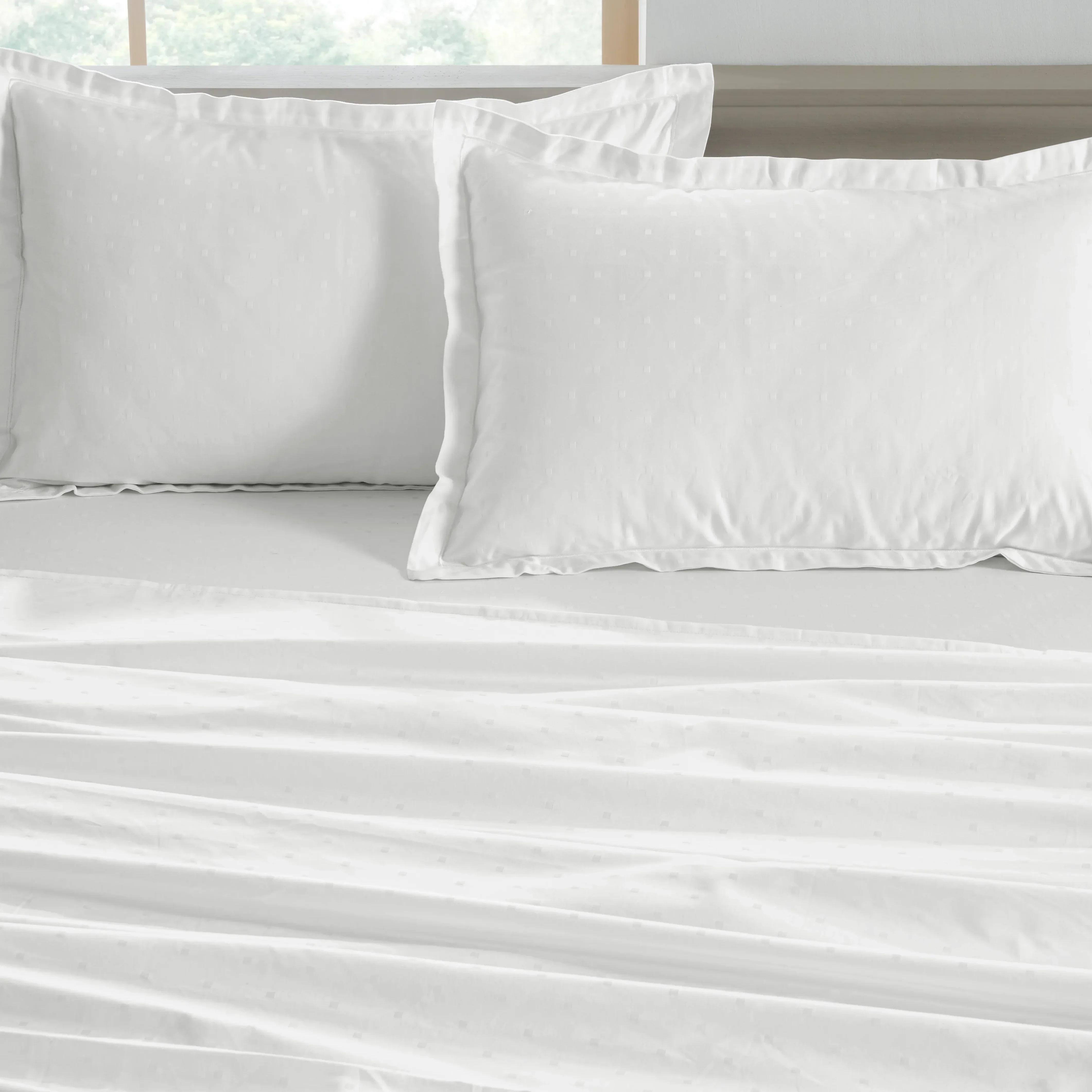 Ricaso | 1000TC Egyptian Cotton Swiss Dot Super Soft Fitted Sheet Set | Pillow Cover with Merrow Hem Treatment - Image 10