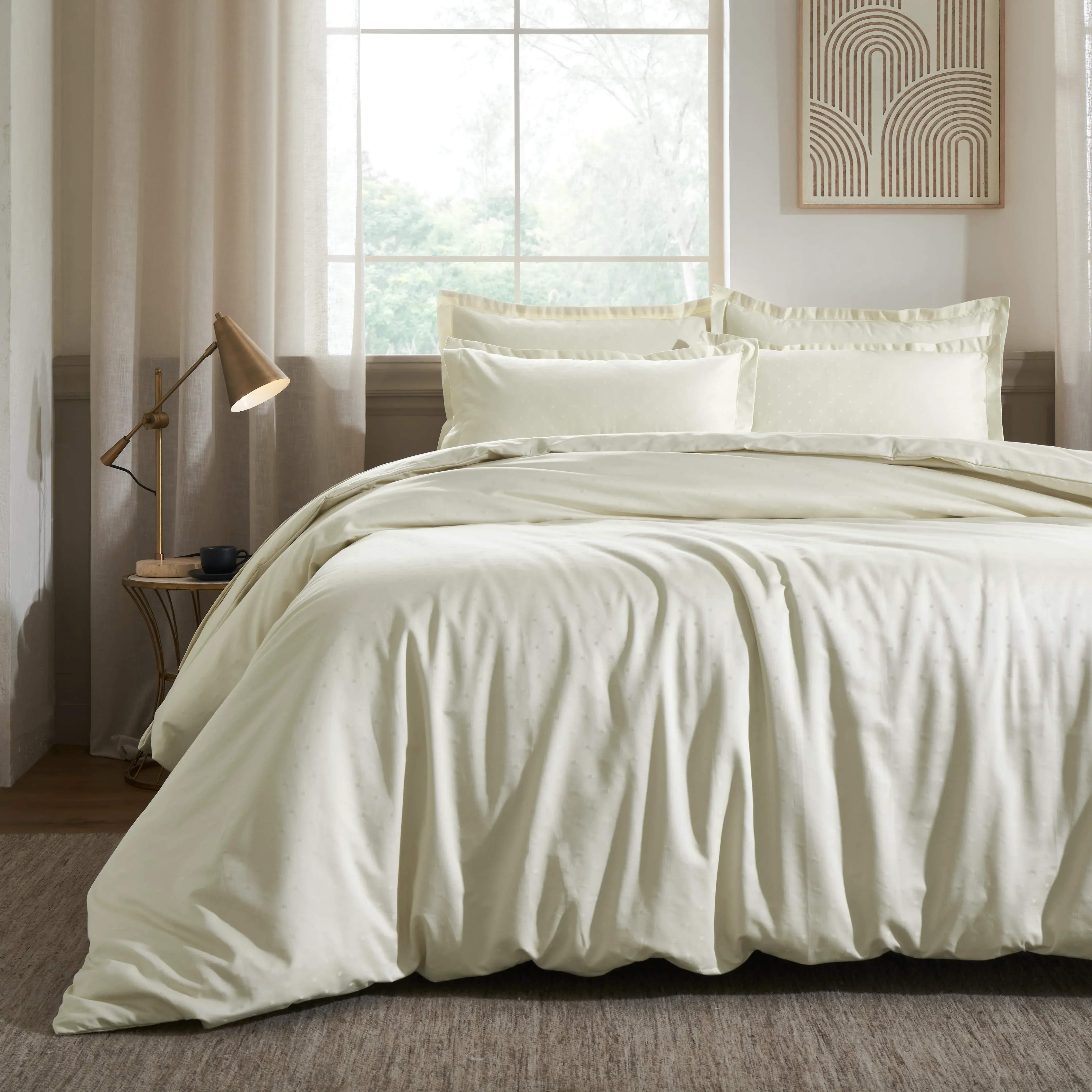 Ricaso | 1000TC Egyptian Cotton Swiss Dot Super Soft Fitted Sheet Set | Pillow Cover with Merrow Hem Treatment - Image 14
