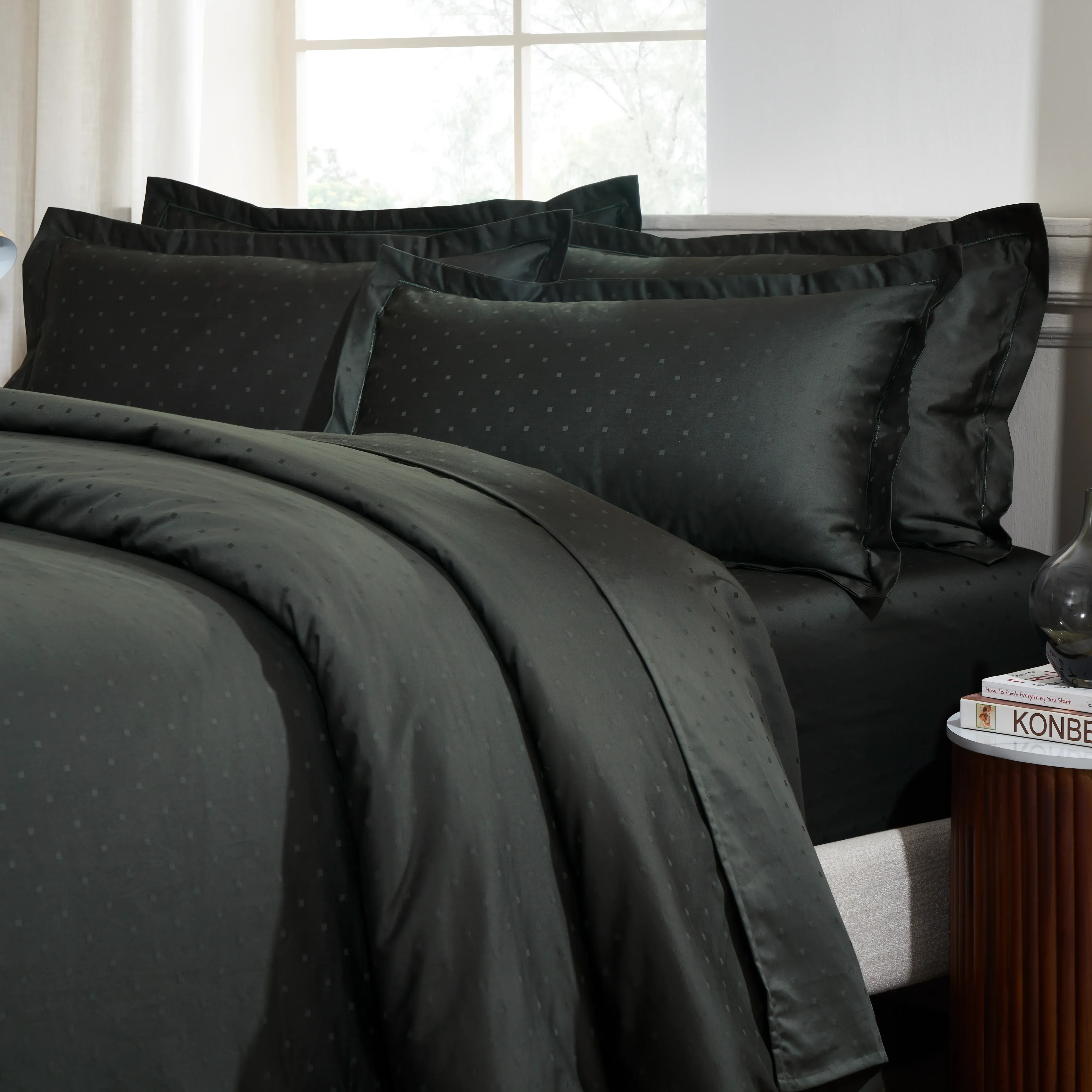 Ricaso | 1000TC Egyptian Cotton Swiss Dot Super Soft Fitted Sheet Set | Pillow Cover with Merrow Hem Treatment - Image 19