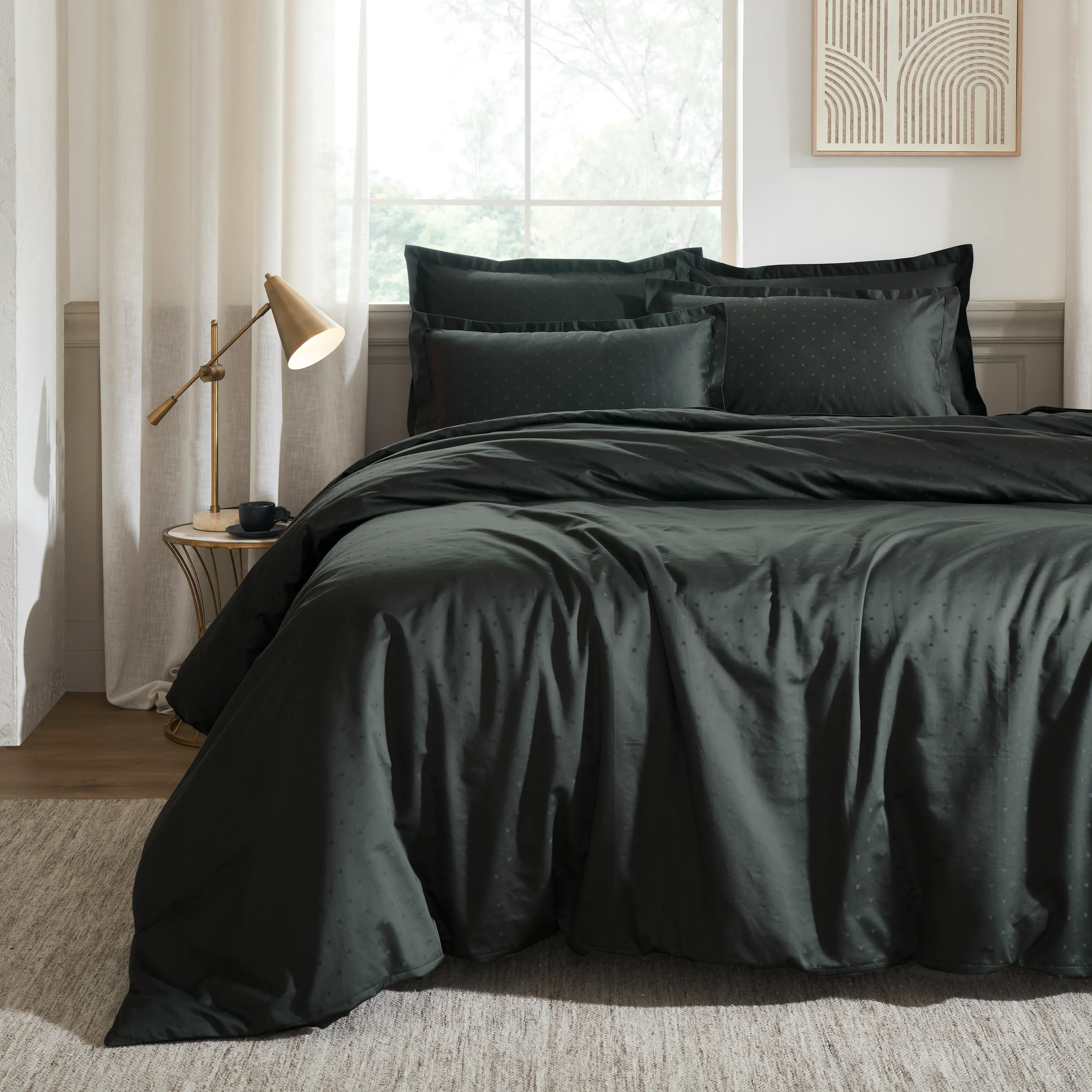 Ricaso | 1000TC Egyptian Cotton Swiss Dot Super Soft Fitted Sheet Set | Pillow Cover with Merrow Hem Treatment - Image 20