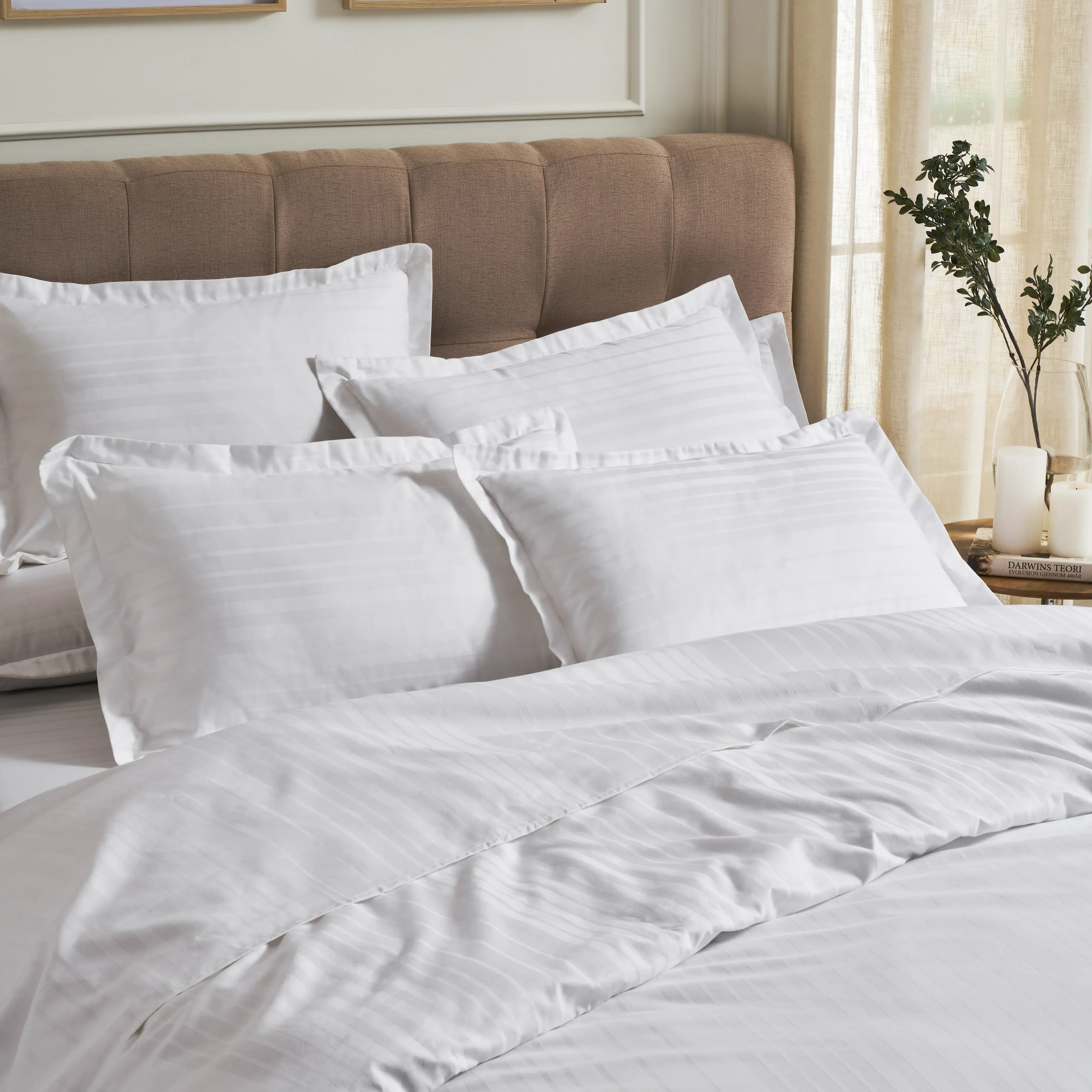 Seraya | 400TC Varigated Stripes Super Soft Fitted Sheet Set - Image 11