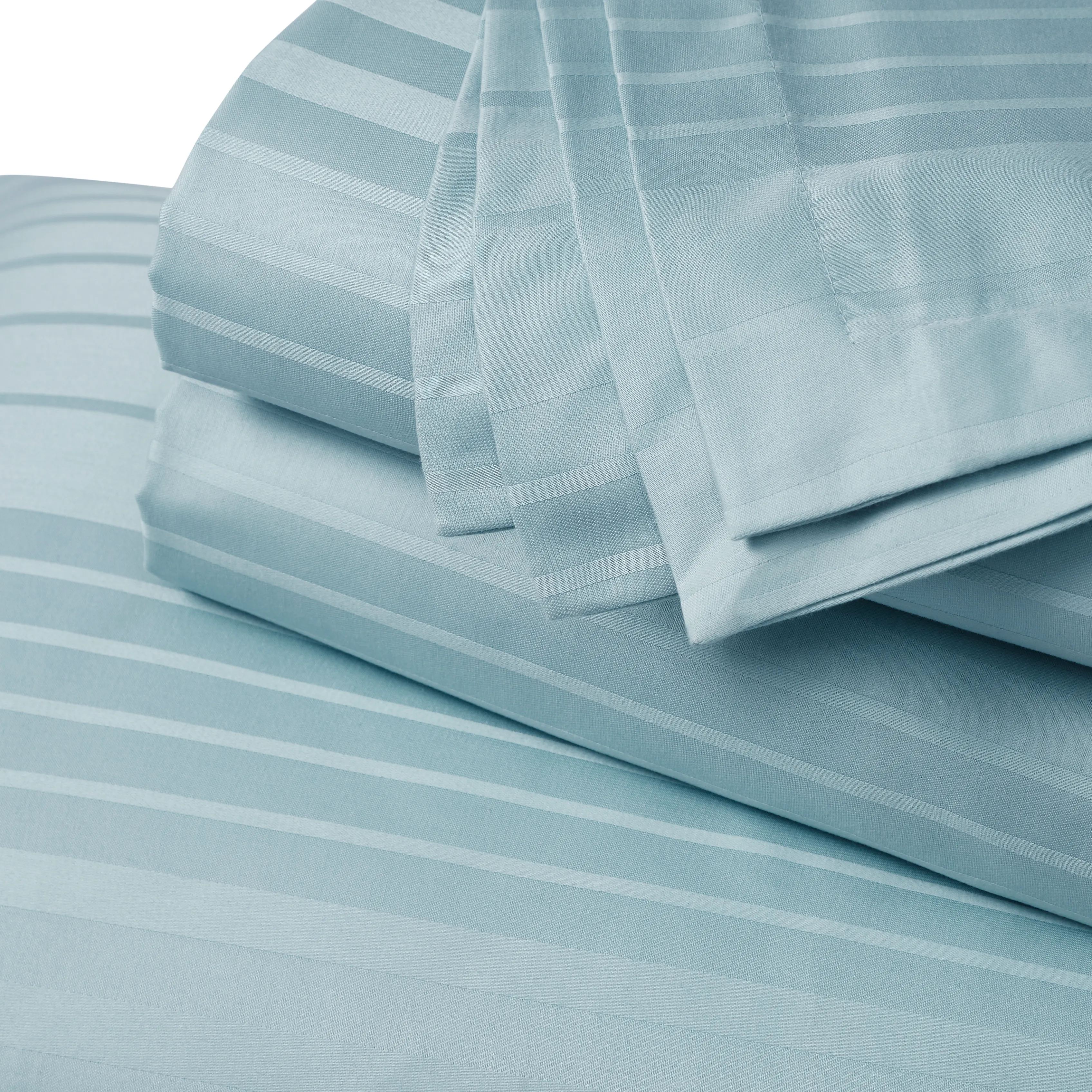Seraya | 400TC Varigated Stripes Super Soft Fitted Sheet Set - Image 35