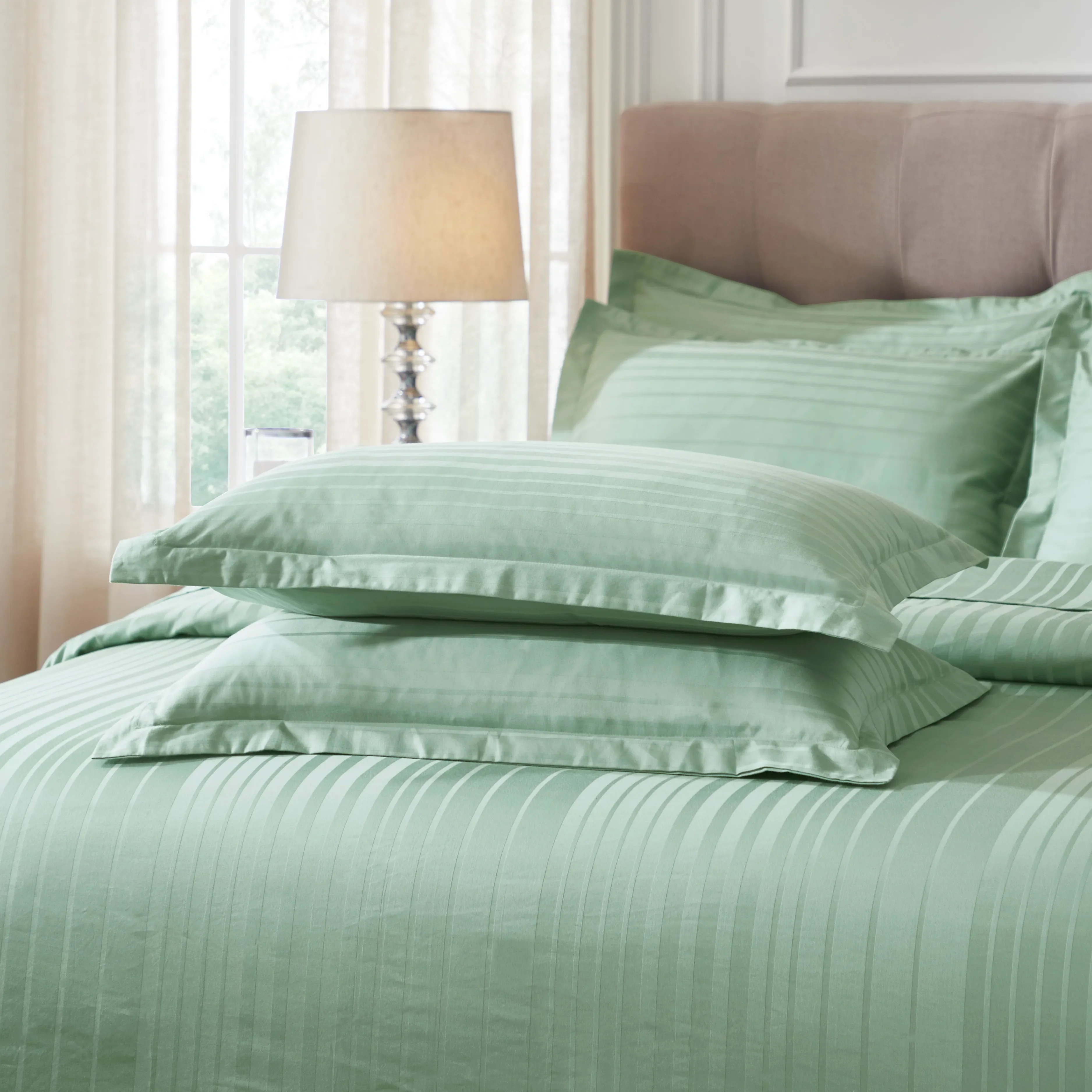 Seraya | 400TC Varigated Stripes Super Soft Fitted Sheet Set - Image 38