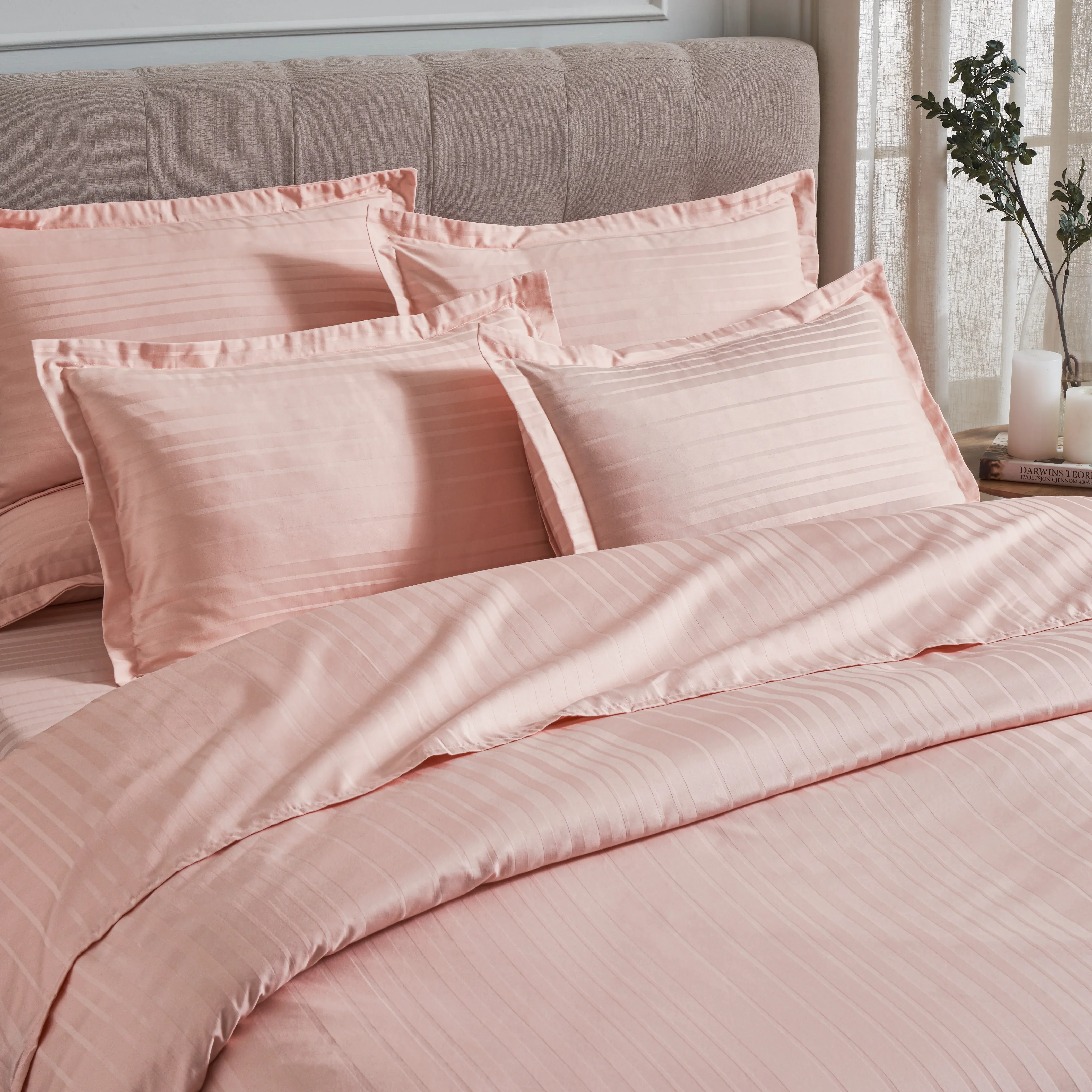 Seraya | 400TC Varigated Stripes Super Soft Fitted Sheet Set - Image 46