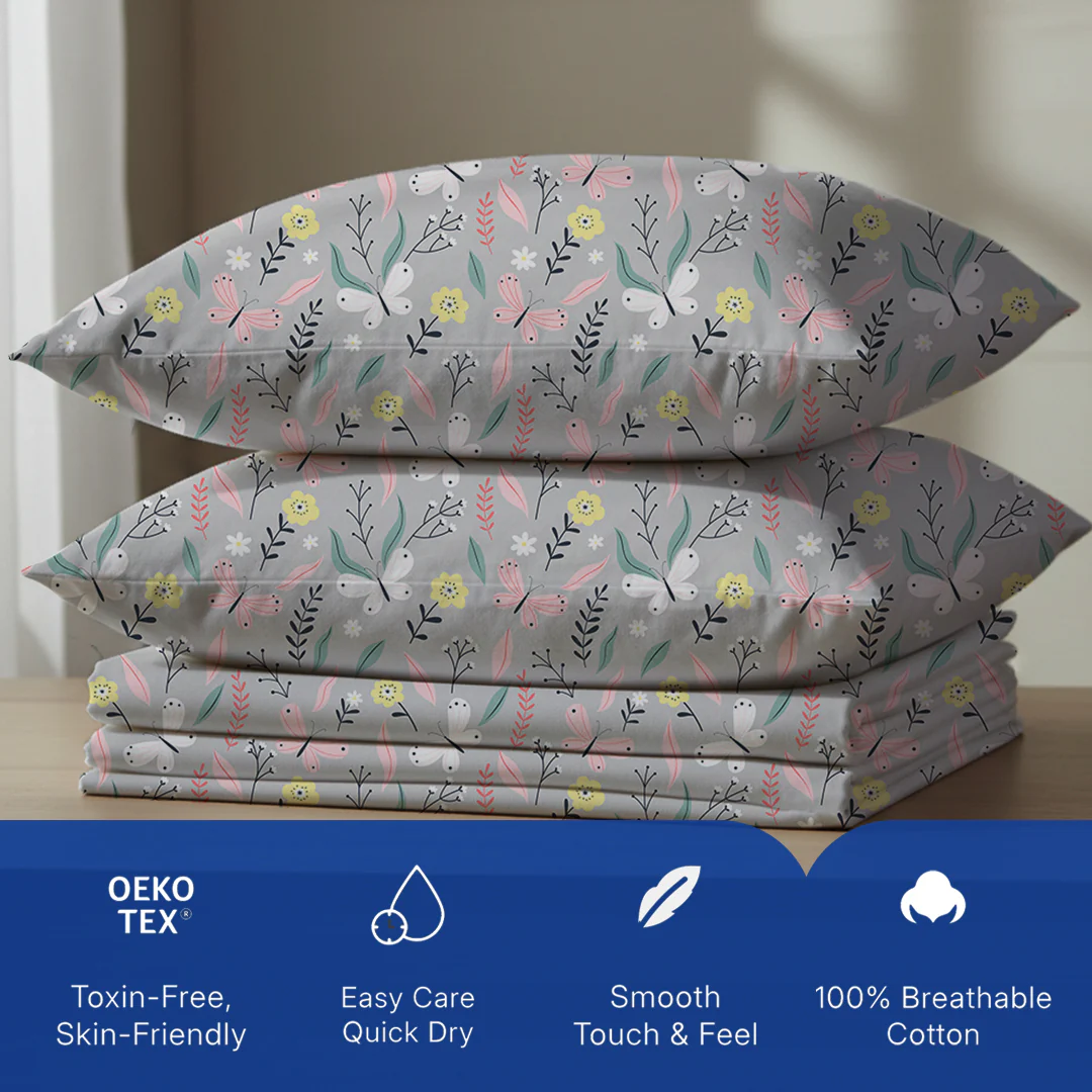 Serene Nest Printed Bedsheet Set - Image 116