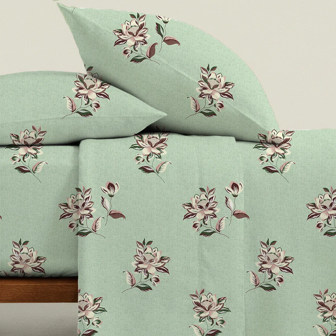 Serene Nest Printed Bedsheet Set - Image 117