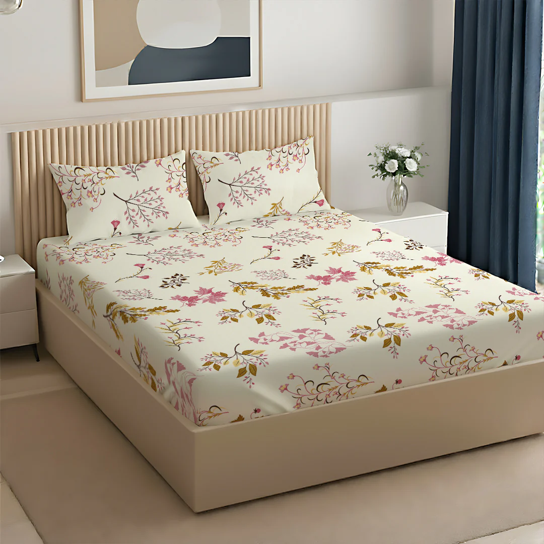 Serene Nest Printed Bedsheet Set - Image 142